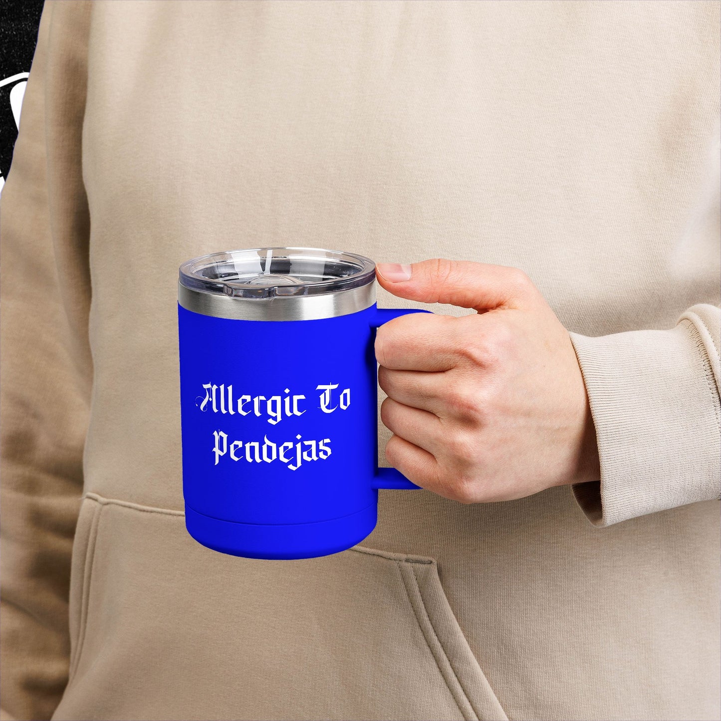 Allergic To Pendejas Coffee Mug Tumbler, 15oz - Stylish Drinkware for Coffee Lovers, Funny Gift for Friends, Unique Travel Mug, [...]