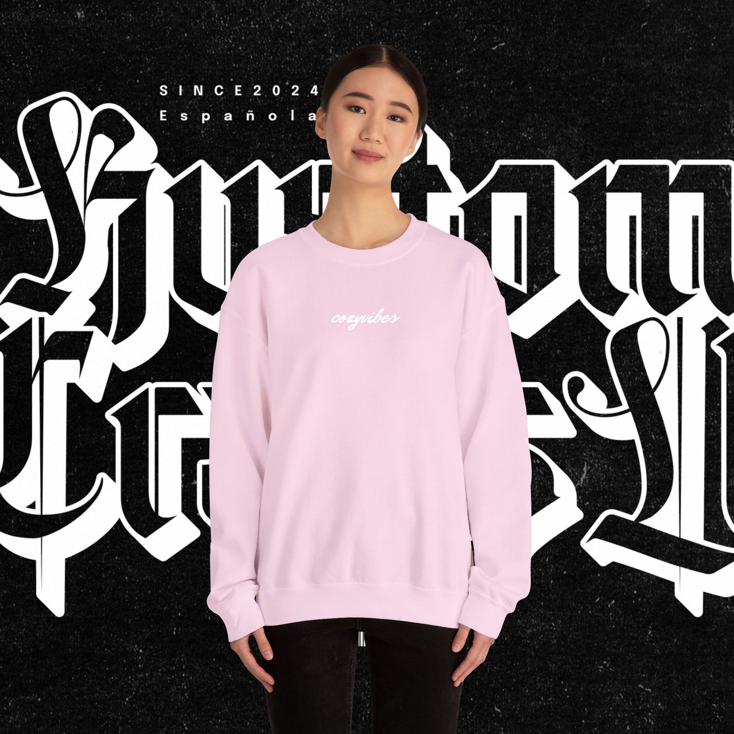 Cozy Vibes Embroidery Heavy Blend™ Crewneck Sweatshirt