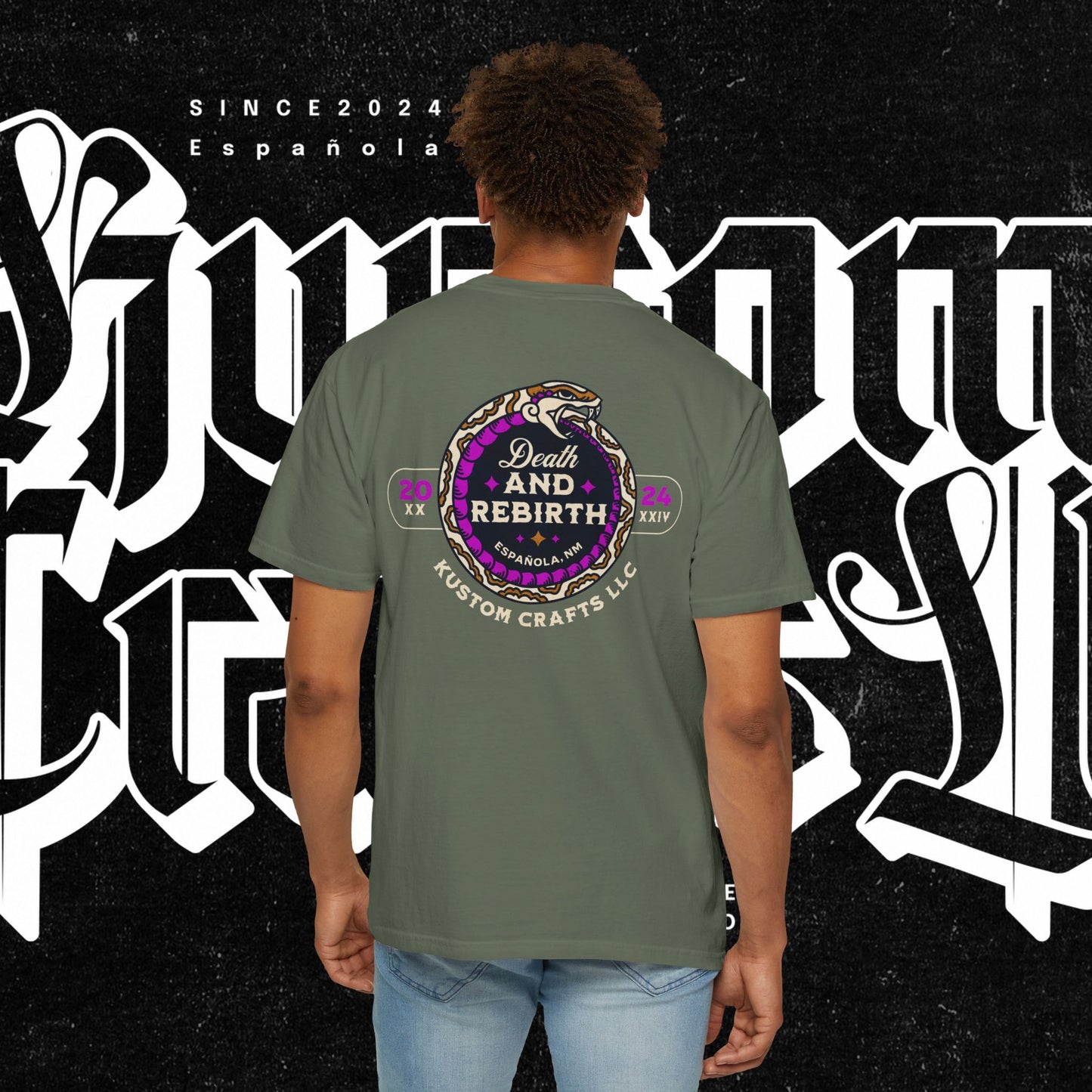 Death and Rebirth Bright Purple/Pink Snake Graphic Tee, Death Rebirth Unisex T-shirt, Streetwear Alternative Fashion, Serpent Design Shirt, Edgy Clothing