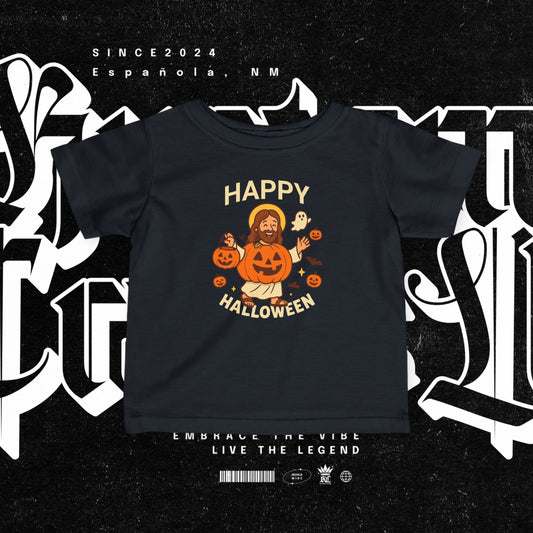 Happy Halloween from Jesus, Religious Baby Shirt, Halloween Costume, Christian Baby Clothing, Trick or Treat Outfit
