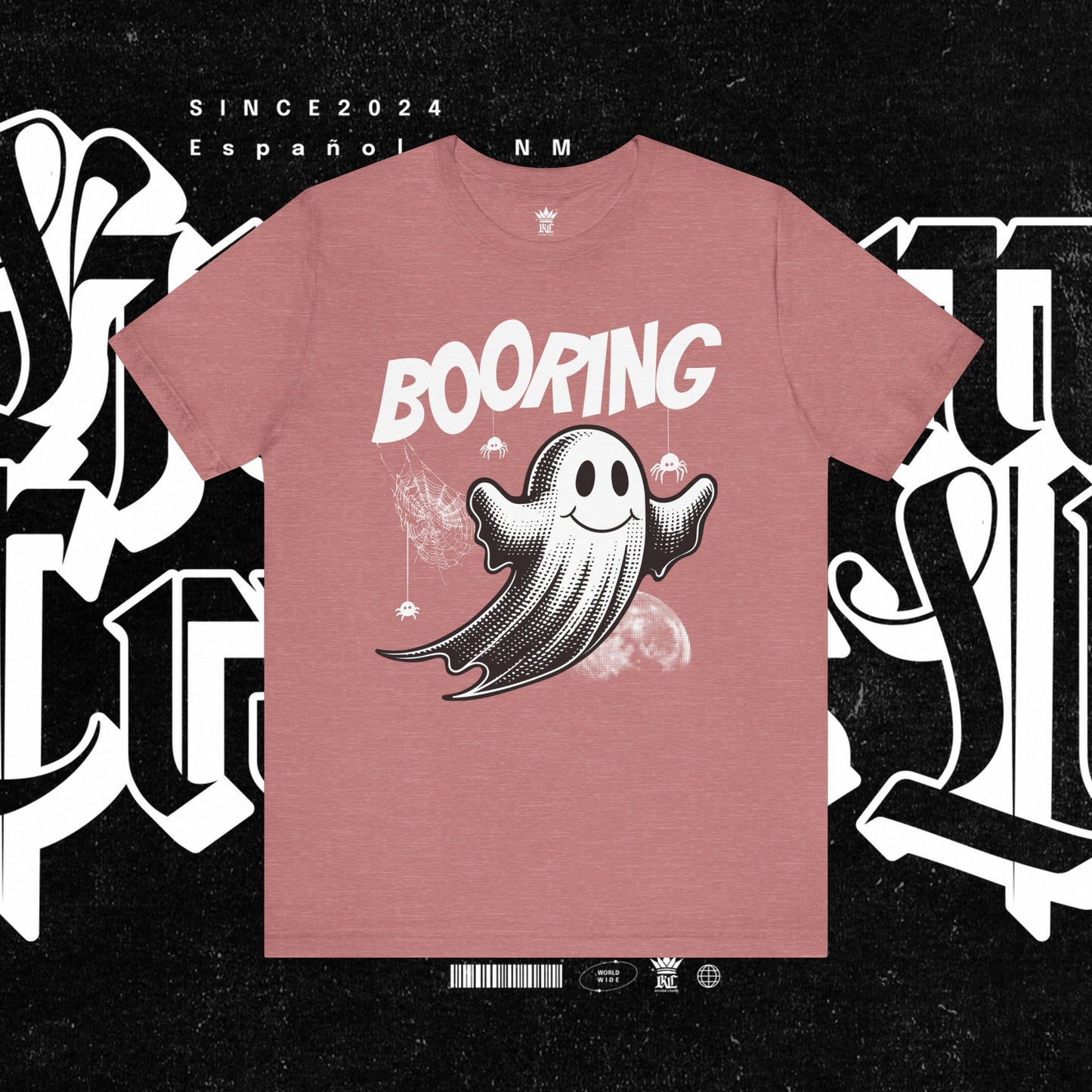Ghostly Boo-Ring Fun Tee - Spooky Vibes, Perfect for Halloween, Casual Wear, Gift for Ghost Lovers, Graphic Tee, Trendy Outfit