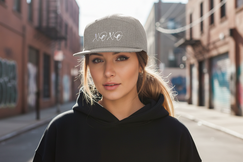 XOXO embroidered Flat Bill Snapback