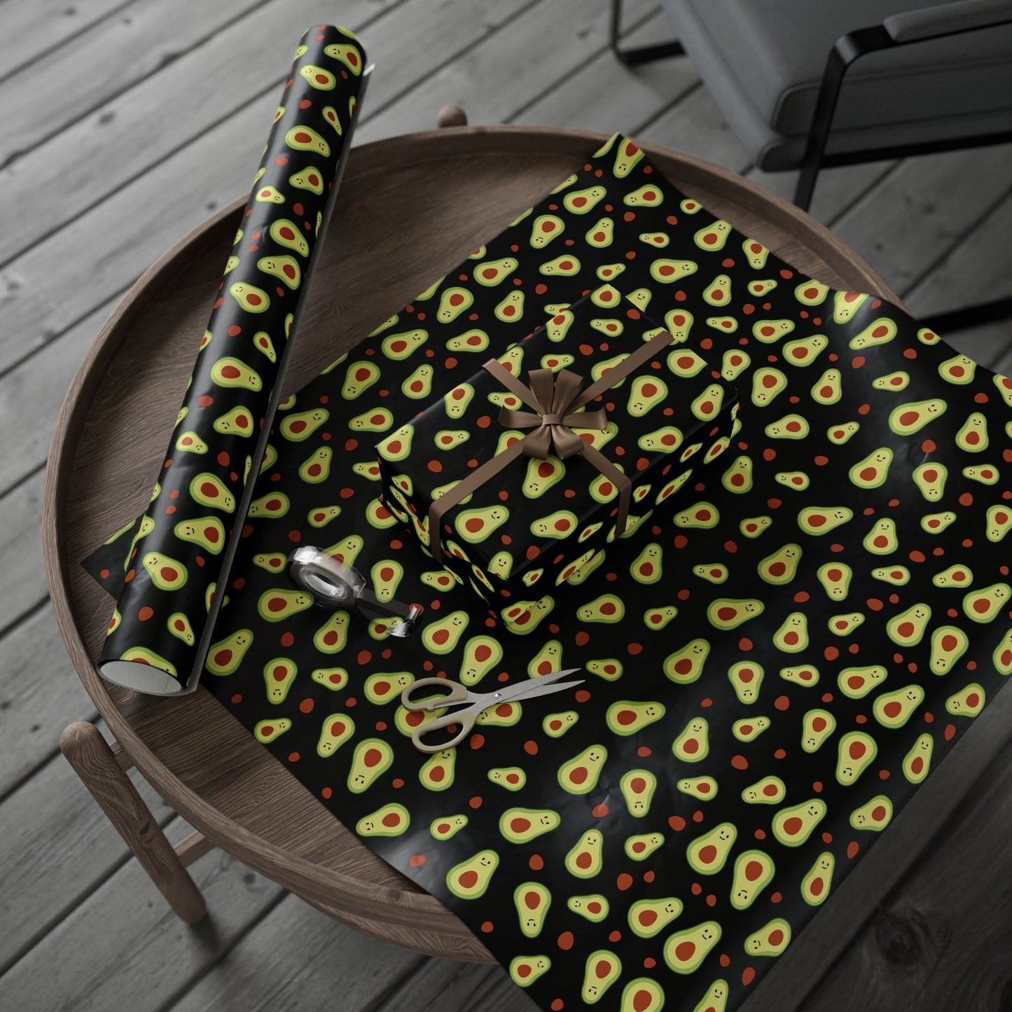 Cute Avocado Print Wrapping Paper, Fun Gift Wrap for Birthdays, Parties, Sustainable Crafting Supplies, Unique Kitchen Decor, Holiday Gifting