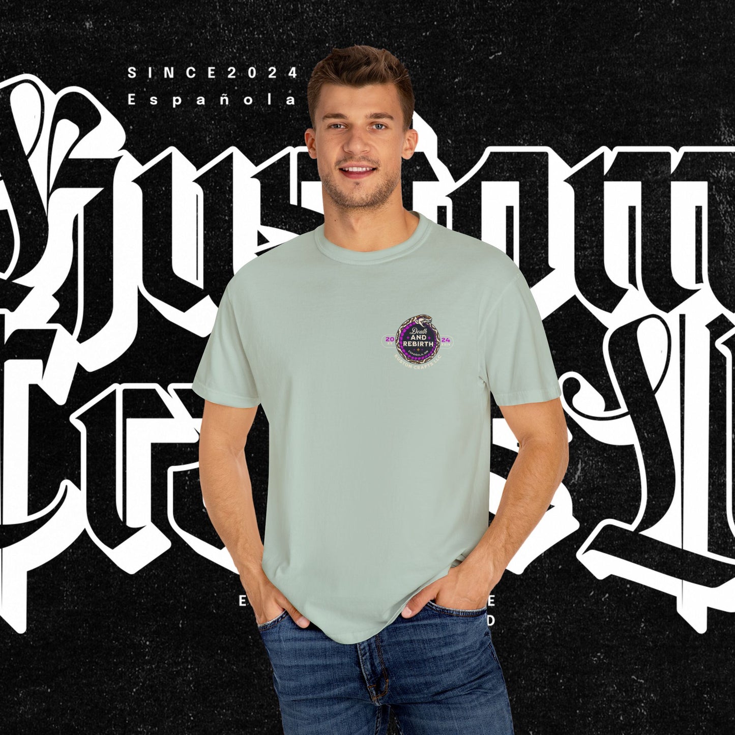 Death and Rebirth Bright Purple/Pink Snake Graphic Tee, Death Rebirth Unisex T-shirt, Streetwear Alternative Fashion, Serpent Design Shirt, Edgy Clothing