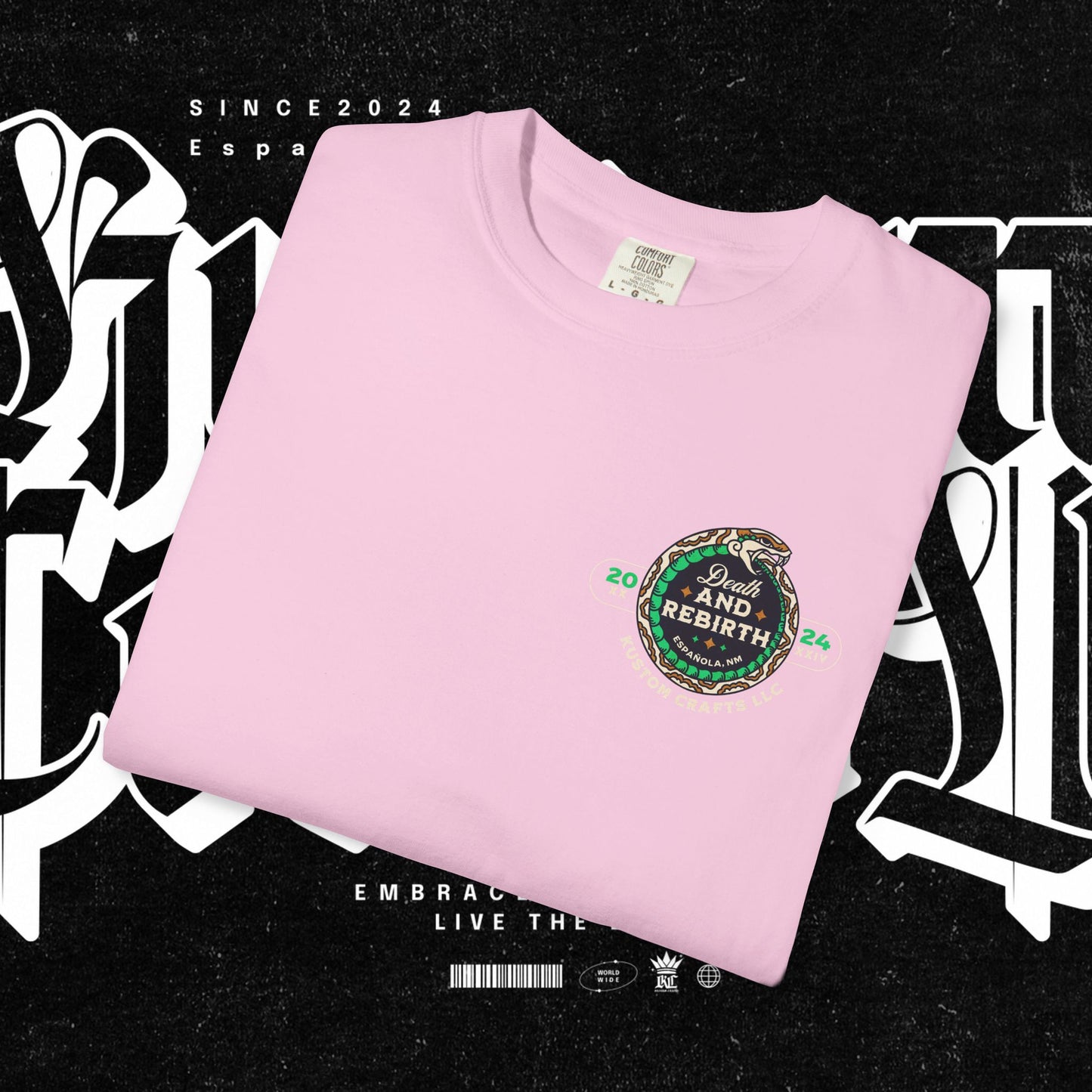 Death and Rebirth Snake Graphic Tee, Death Rebirth Unisex T-shirt, Streetwear Alternative Fashion, Serpent Design Shirt, Edgy Clothing