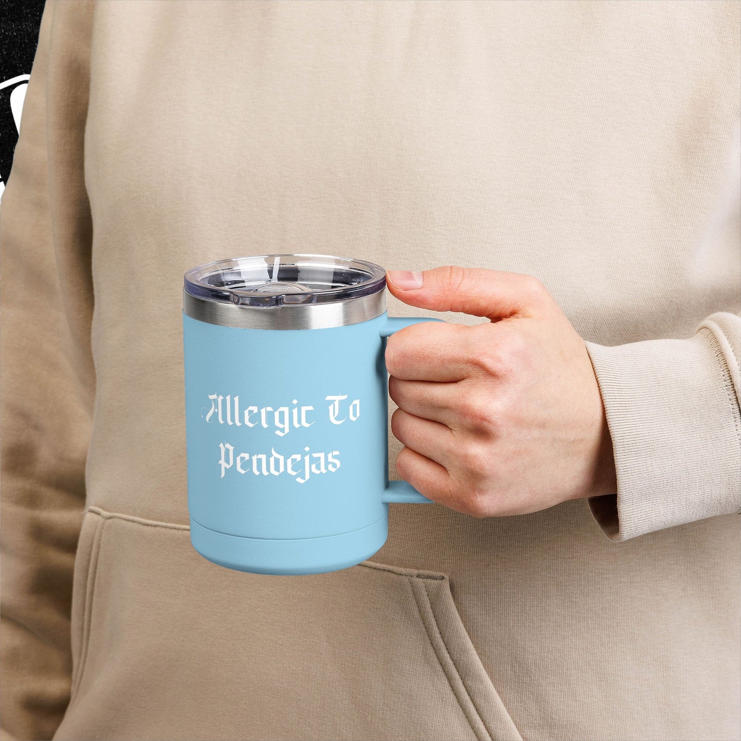 Allergic To Pendejas Coffee Mug Tumbler, 15oz - Stylish Drinkware for Coffee Lovers, Funny Gift for Friends, Unique Travel Mug, [...]
