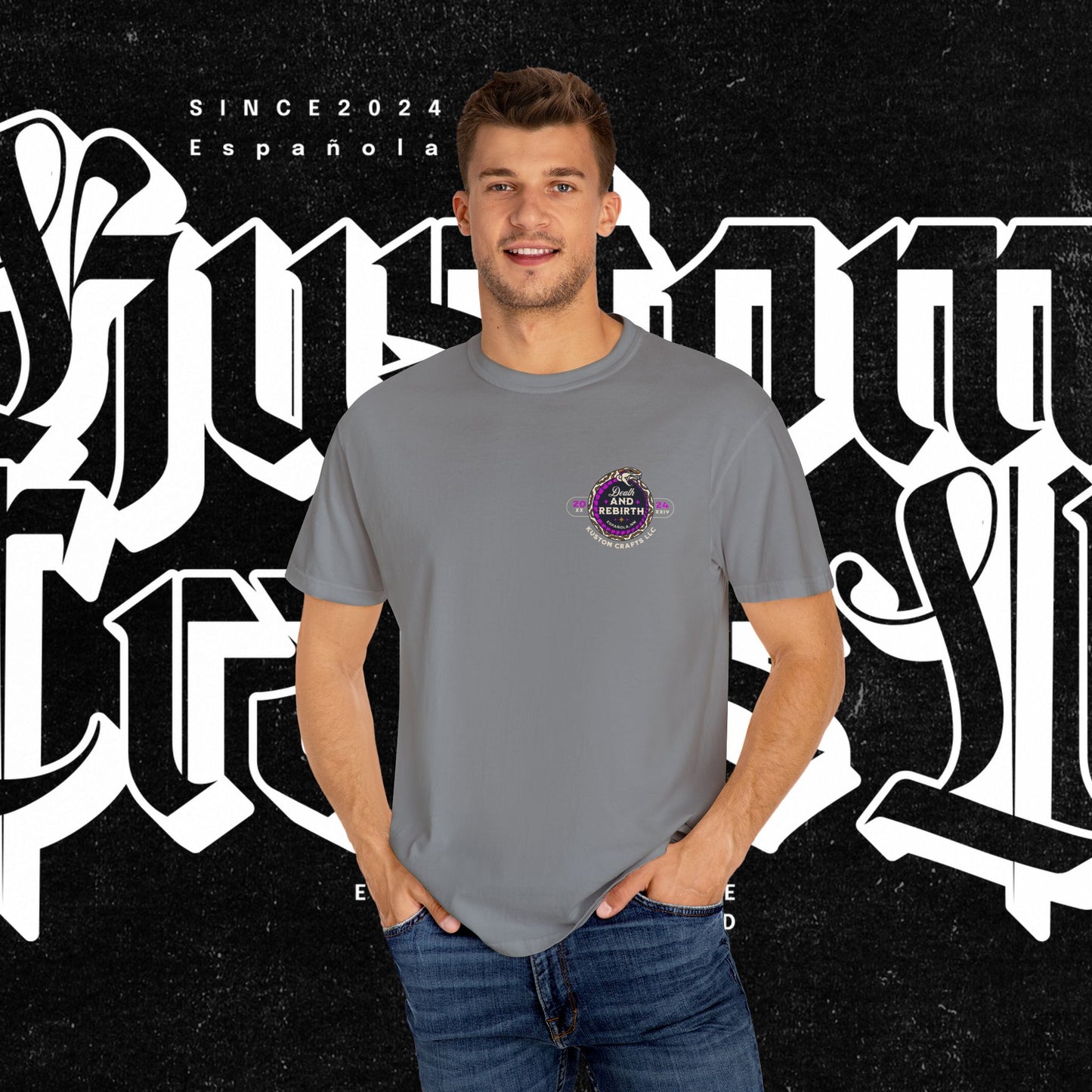 Death and Rebirth Bright Purple/Pink Snake Graphic Tee, Death Rebirth Unisex T-shirt, Streetwear Alternative Fashion, Serpent Design Shirt, Edgy Clothing