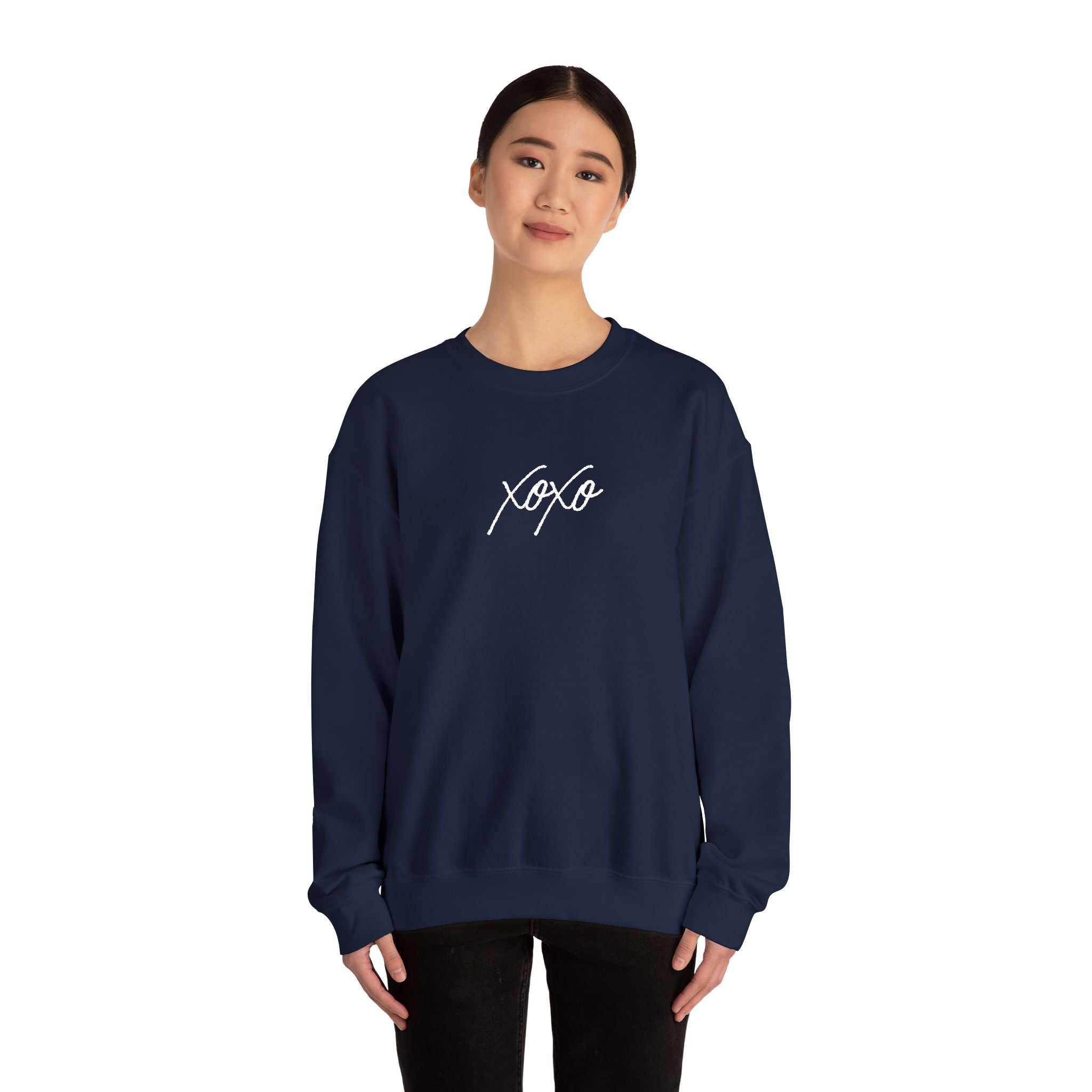 XOXO Embroidery Script Sweatshirt