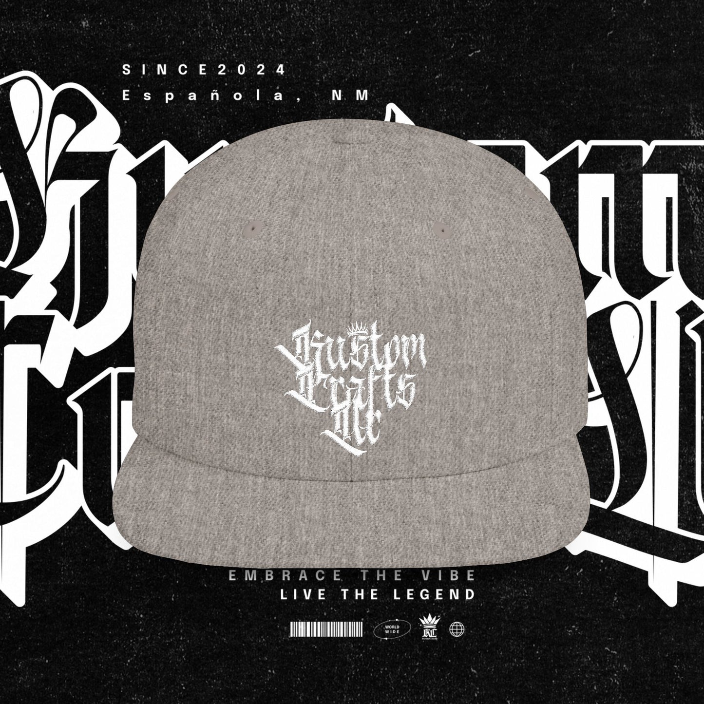 Custom Flat Bill Snapback Hat | Embrace the Vibe, Live the Legend | Perfect for Streetwear, Festivals, Casual Outings, Gifts