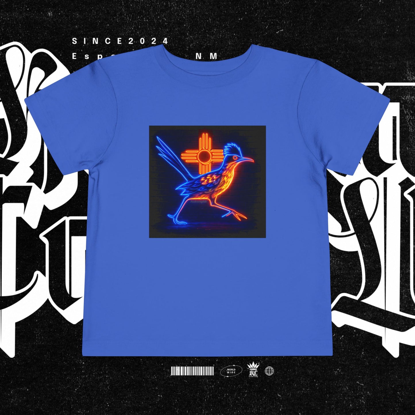 Neon Roadrunner New Mexico Design - Toddler Tee