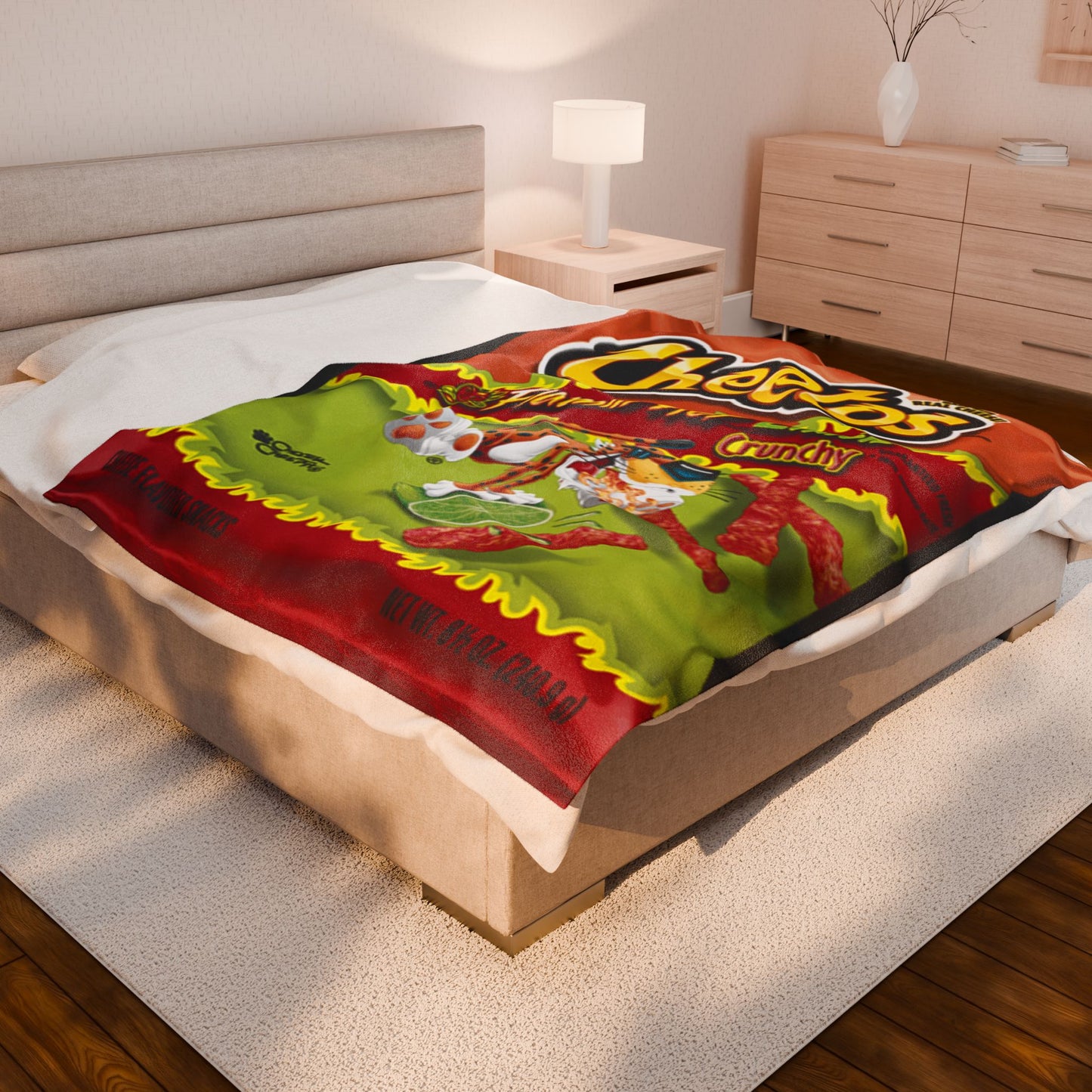 Cozy Flammin Hot Cheetos Velveteen Plush Blanket for Relaxation, Flamin' Hot Cheetos Inspired Gift for Snack Lovers, Soft Decorative Throw, Perfect for [...]