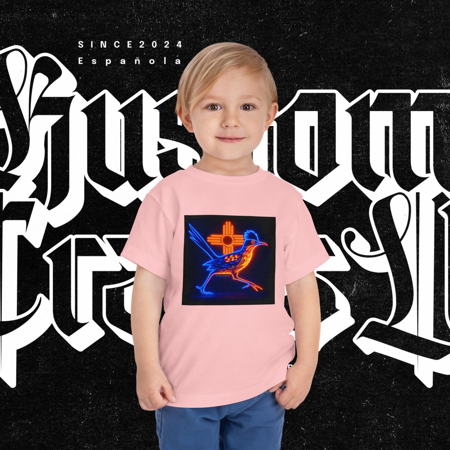 Neon Roadrunner New Mexico Design - Toddler Tee