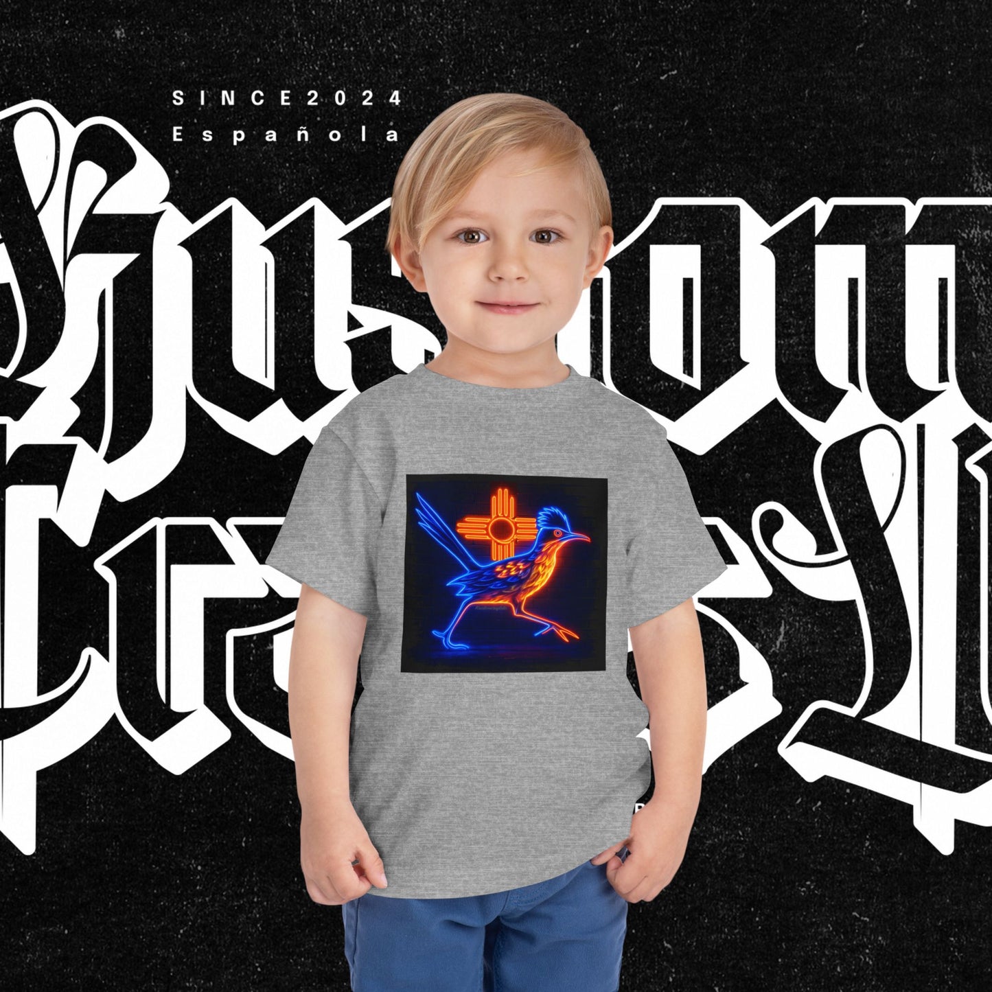 Neon Roadrunner New Mexico Design - Toddler Tee