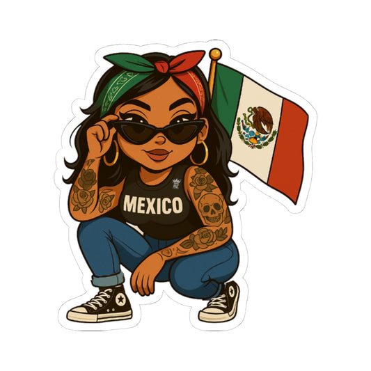 Mexican Pride Kiss-Cut Stickers, Aesthetic Laptop Stickers, Cultural Decor, Unique Gifts for Her, Festival Accessories