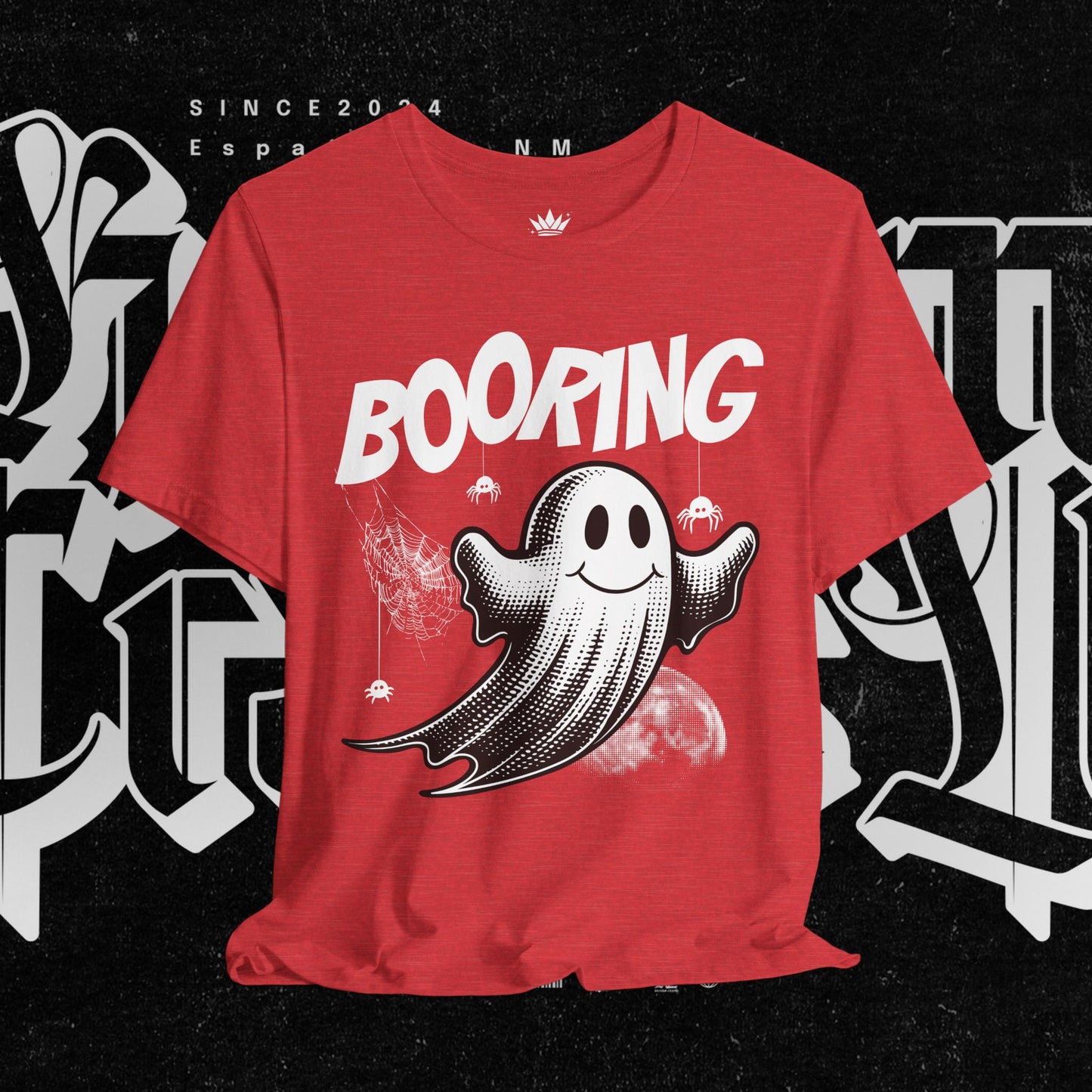Ghostly Boo-Ring Fun Tee - Spooky Vibes, Perfect for Halloween, Casual Wear, Gift for Ghost Lovers, Graphic Tee, Trendy Outfit