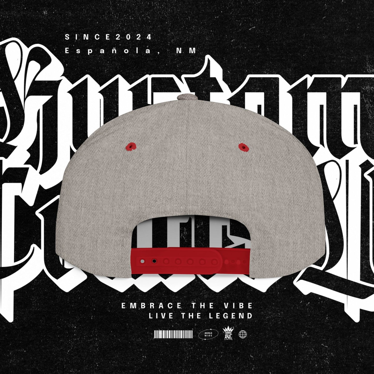 Custom Flat Bill Snapback Hat | Embrace the Vibe, Live the Legend | Perfect for Streetwear, Festivals, Casual Outings, Gifts