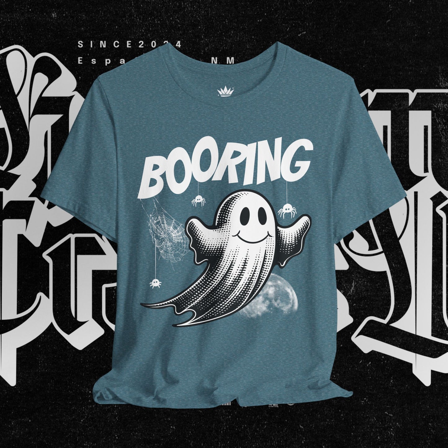 Ghostly Boo-Ring Fun Tee - Spooky Vibes, Perfect for Halloween, Casual Wear, Gift for Ghost Lovers, Graphic Tee, Trendy Outfit