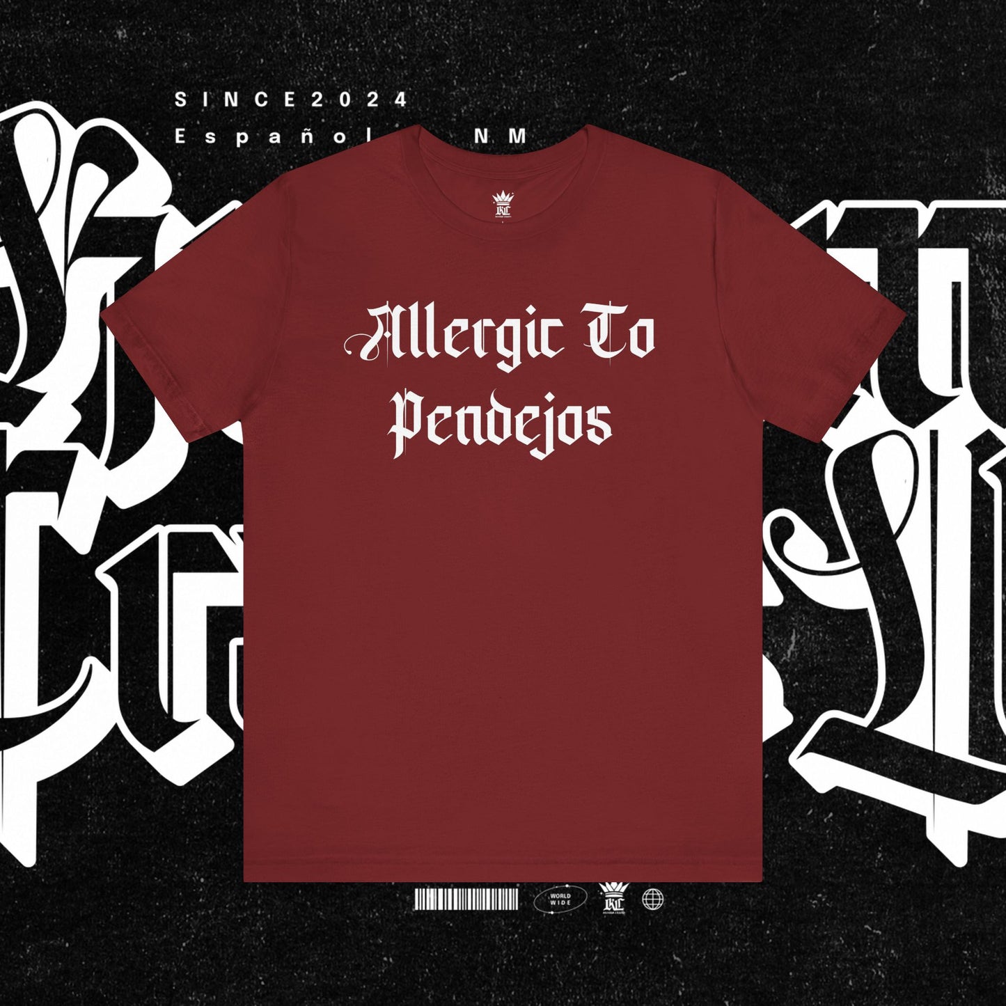 Allergic to Pendejos Unisex Jersey Tee | Casual Humor Shirt | Gift for Friends, Birthday, Humor Apparel, Everyday Wear