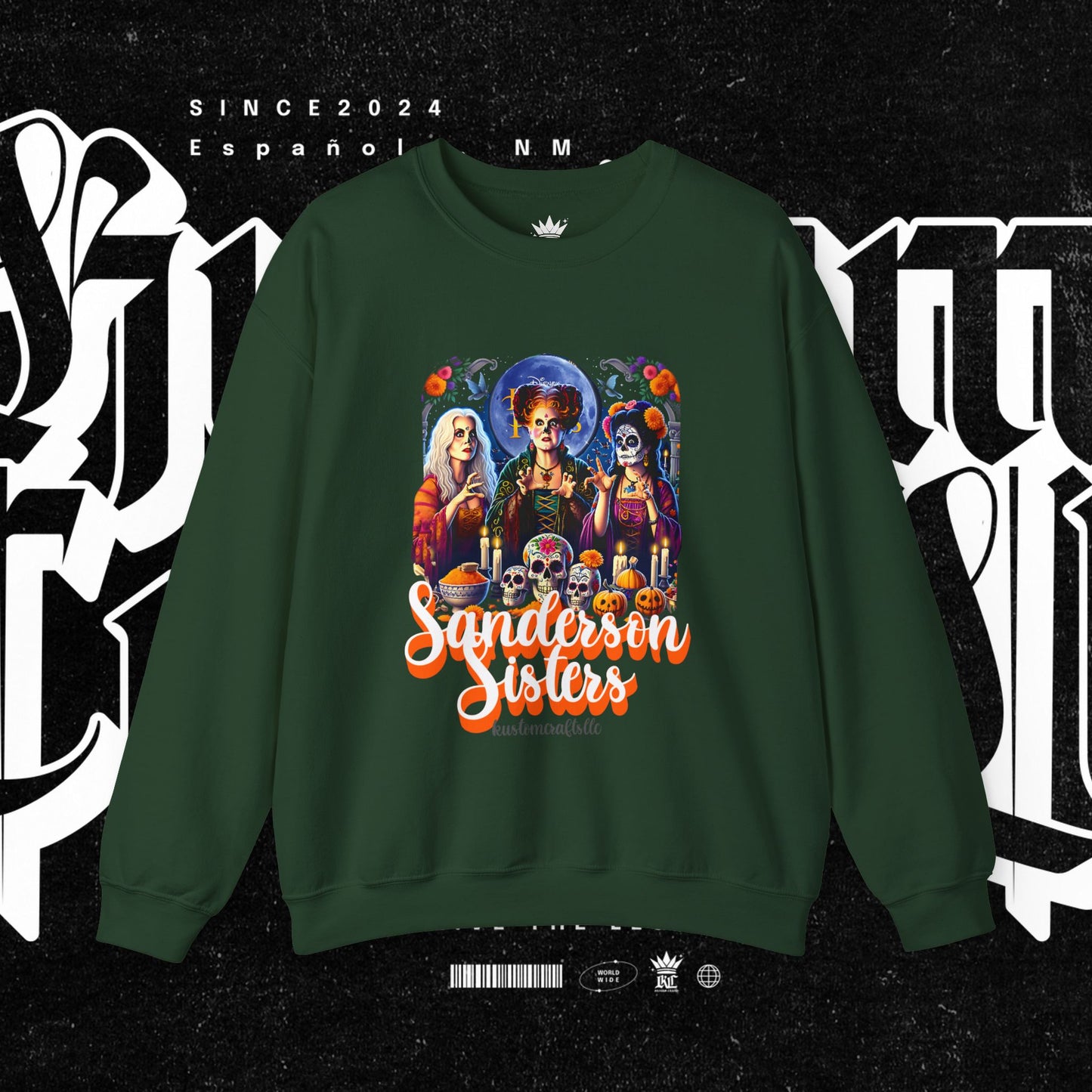 Sanderson Sisters Crewneck Sweatshirt, Halloween Sweatshirt, Casual Fall Fashion, Unisex Sweater, Art Print Sweatshirt