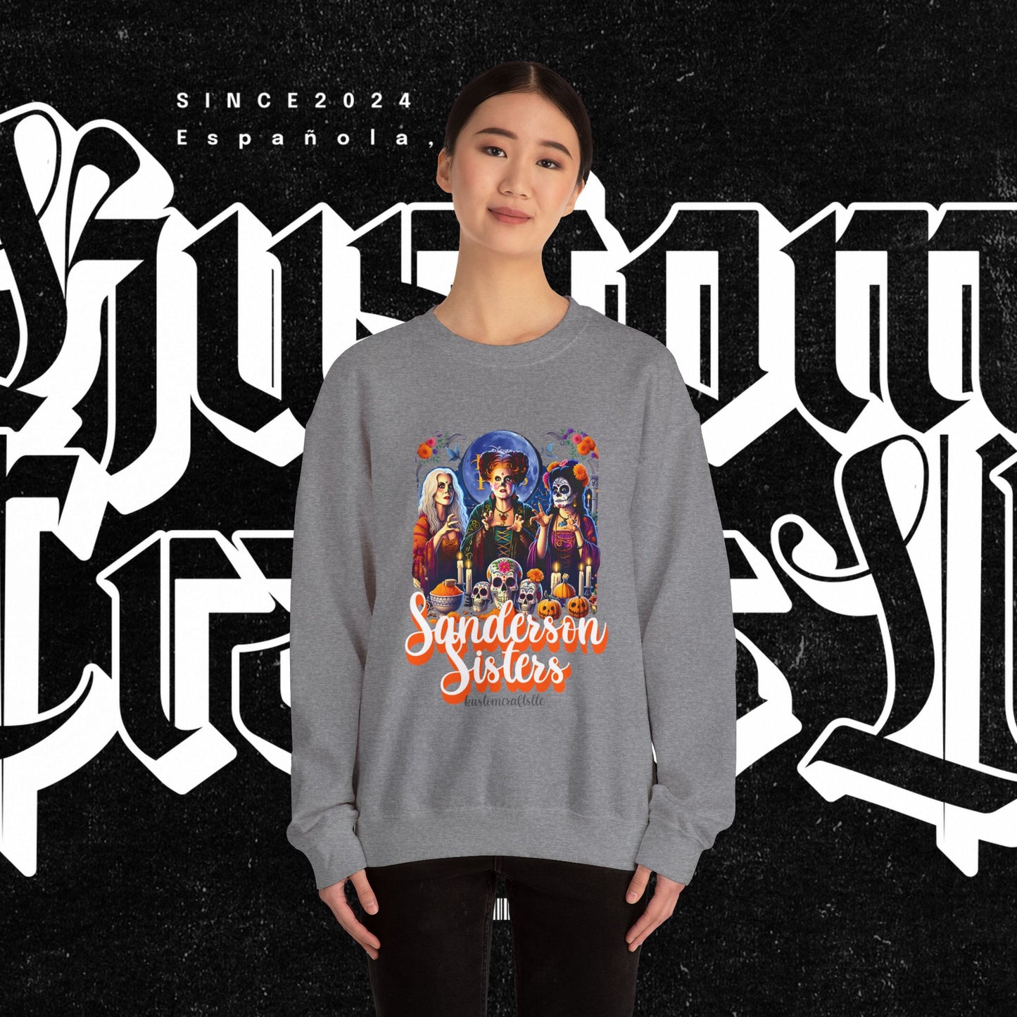 Sanderson Sisters Crewneck Sweatshirt, Halloween Sweatshirt, Casual Fall Fashion, Unisex Sweater, Art Print Sweatshirt