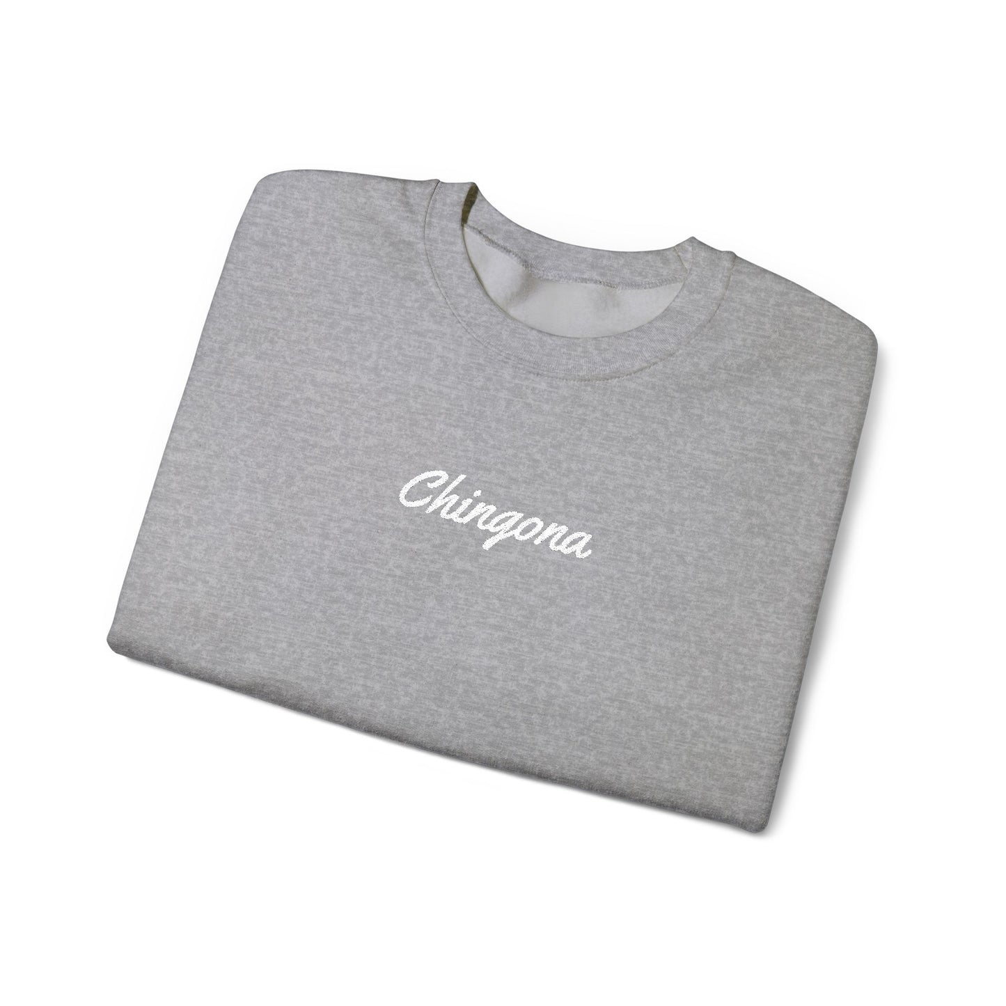 Chingona Embroidery  Heavy Blend Crewneck Sweatshirt
