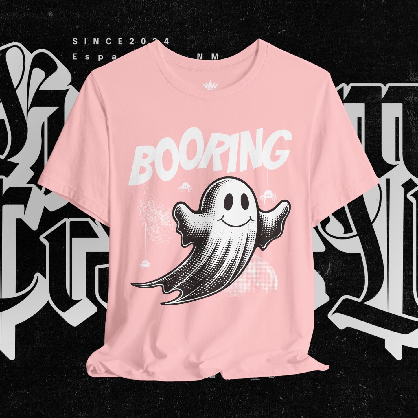 Ghostly Boo-Ring Fun Tee - Spooky Vibes, Perfect for Halloween, Casual Wear, Gift for Ghost Lovers, Graphic Tee, Trendy Outfit