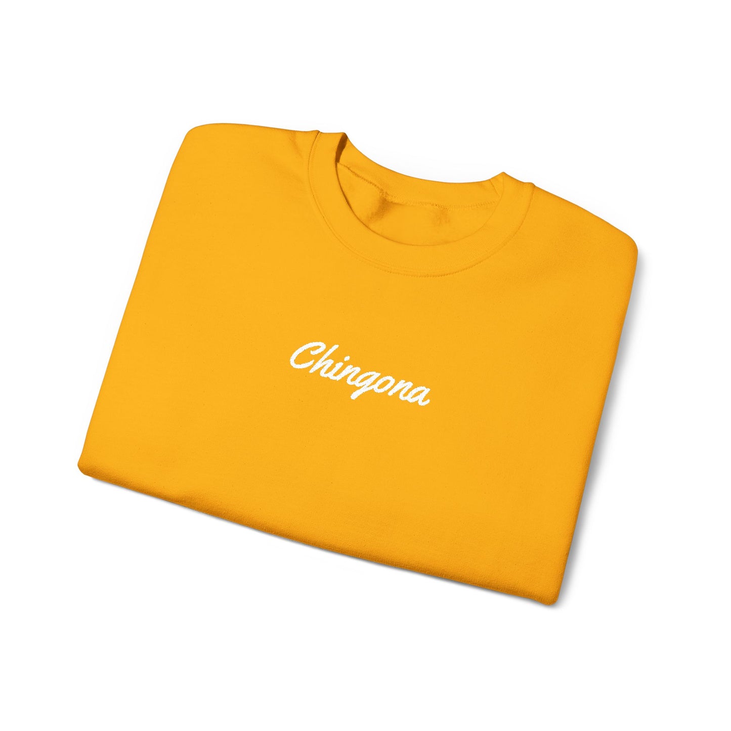 Chingona Embroidery  Heavy Blend Crewneck Sweatshirt