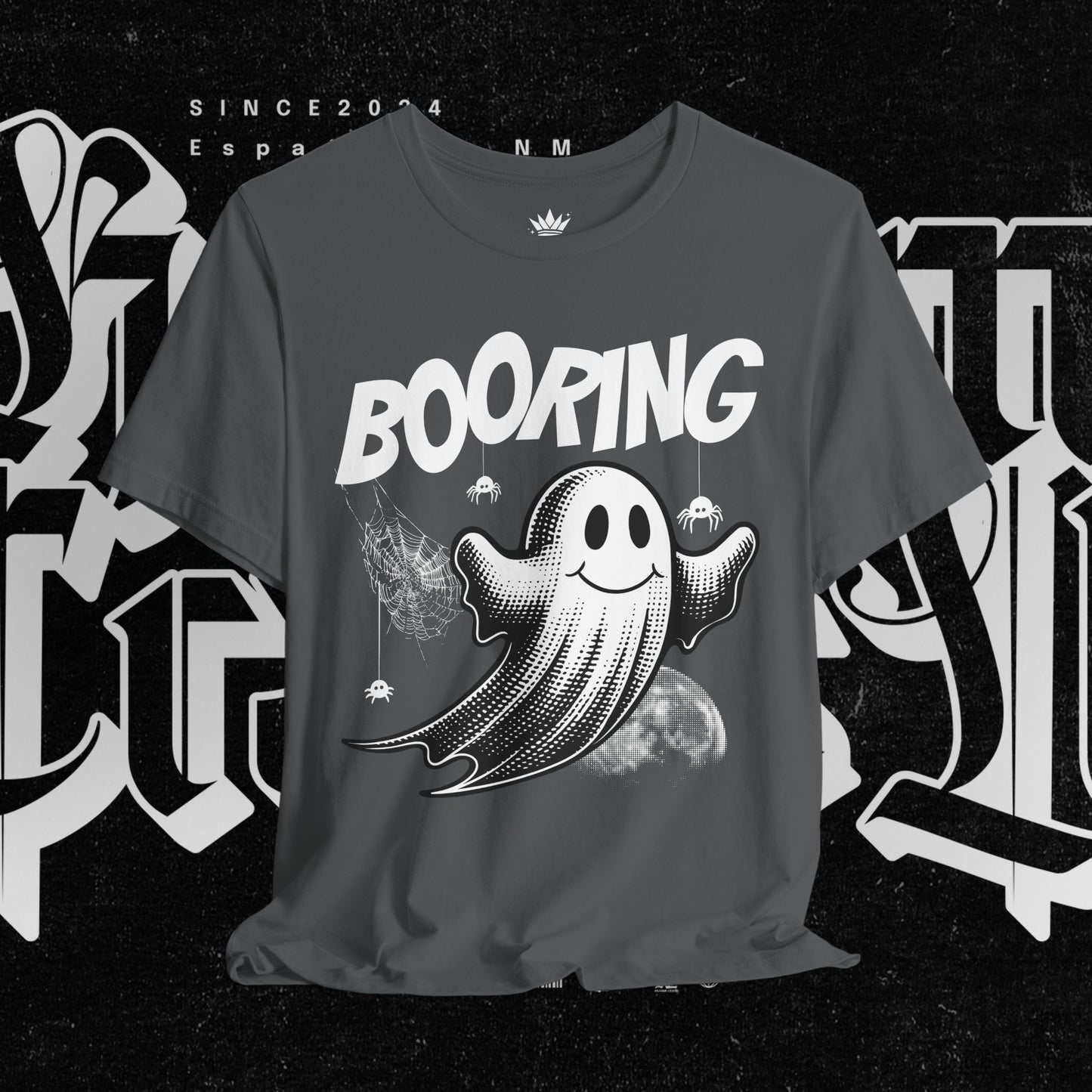 Ghostly Boo-Ring Fun Tee - Spooky Vibes, Perfect for Halloween, Casual Wear, Gift for Ghost Lovers, Graphic Tee, Trendy Outfit