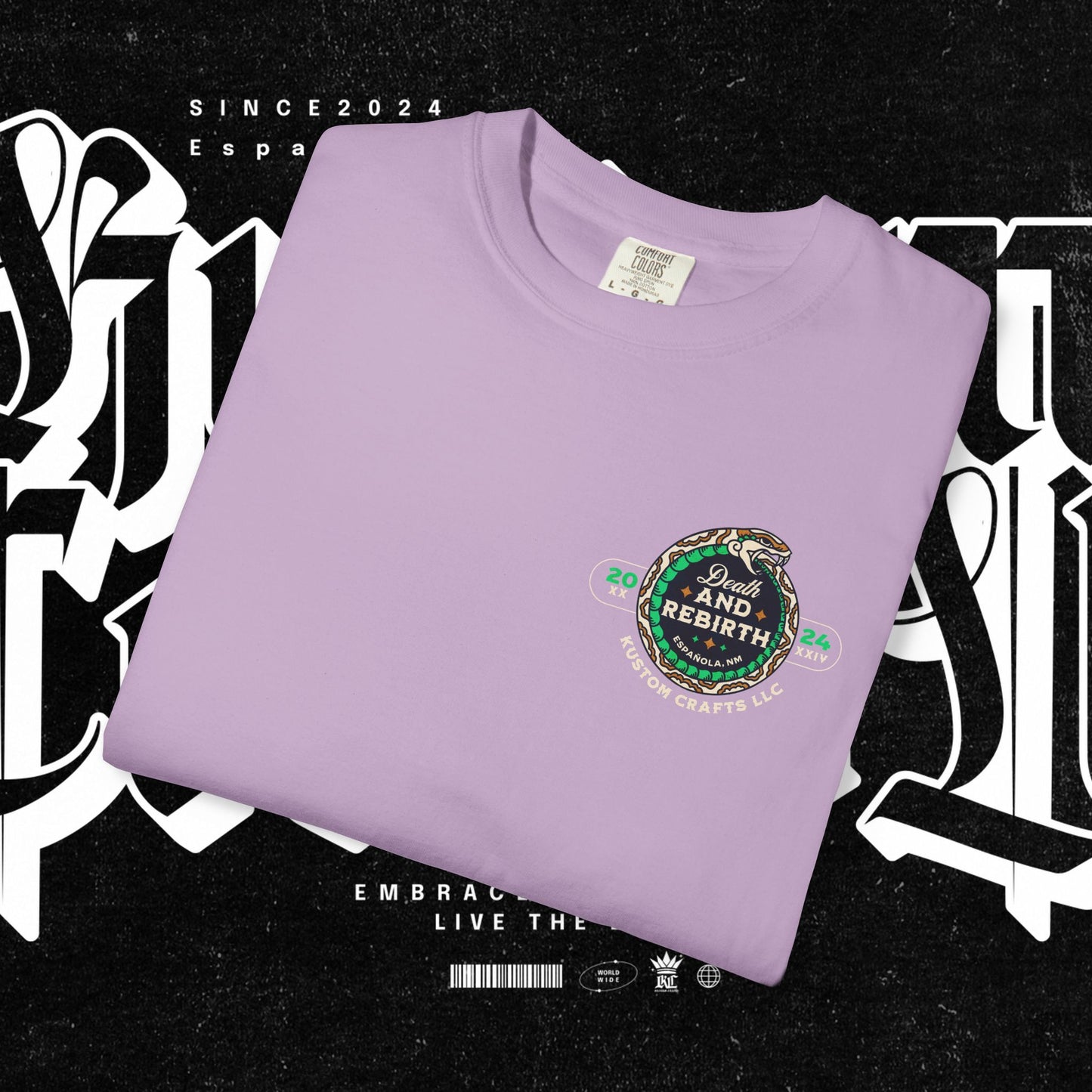Death and Rebirth Snake Graphic Tee, Death Rebirth Unisex T-shirt, Streetwear Alternative Fashion, Serpent Design Shirt, Edgy Clothing