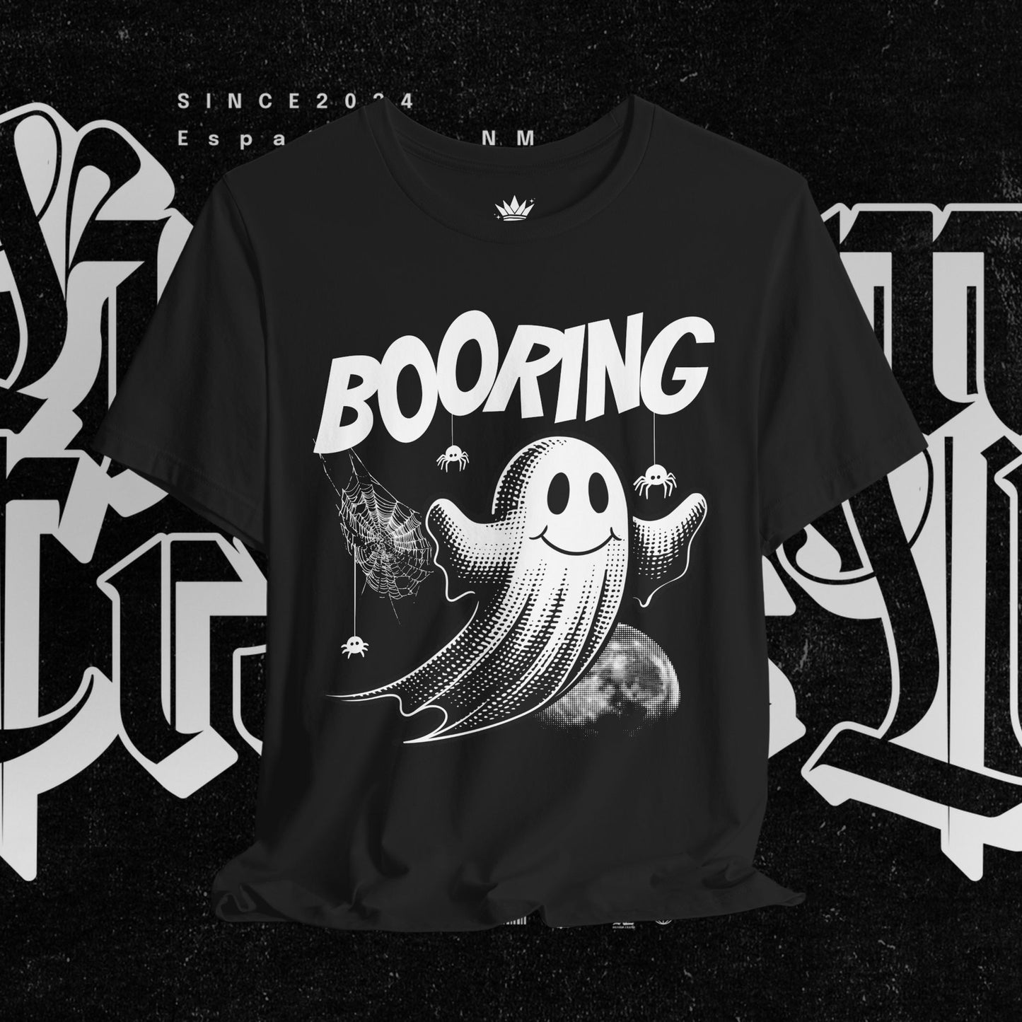 Ghostly Boo-Ring Fun Tee - Spooky Vibes, Perfect for Halloween, Casual Wear, Gift for Ghost Lovers, Graphic Tee, Trendy Outfit