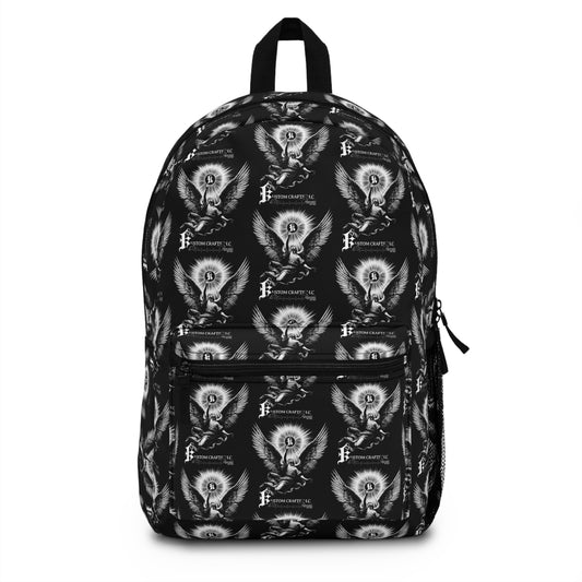 Heavenly Bureau Backpack, Celestial Travel Bag, Sacred Rucksack, Angelic Knapsack, Divine Daypack, Spiritual Carryall, Heavenly Bureau for