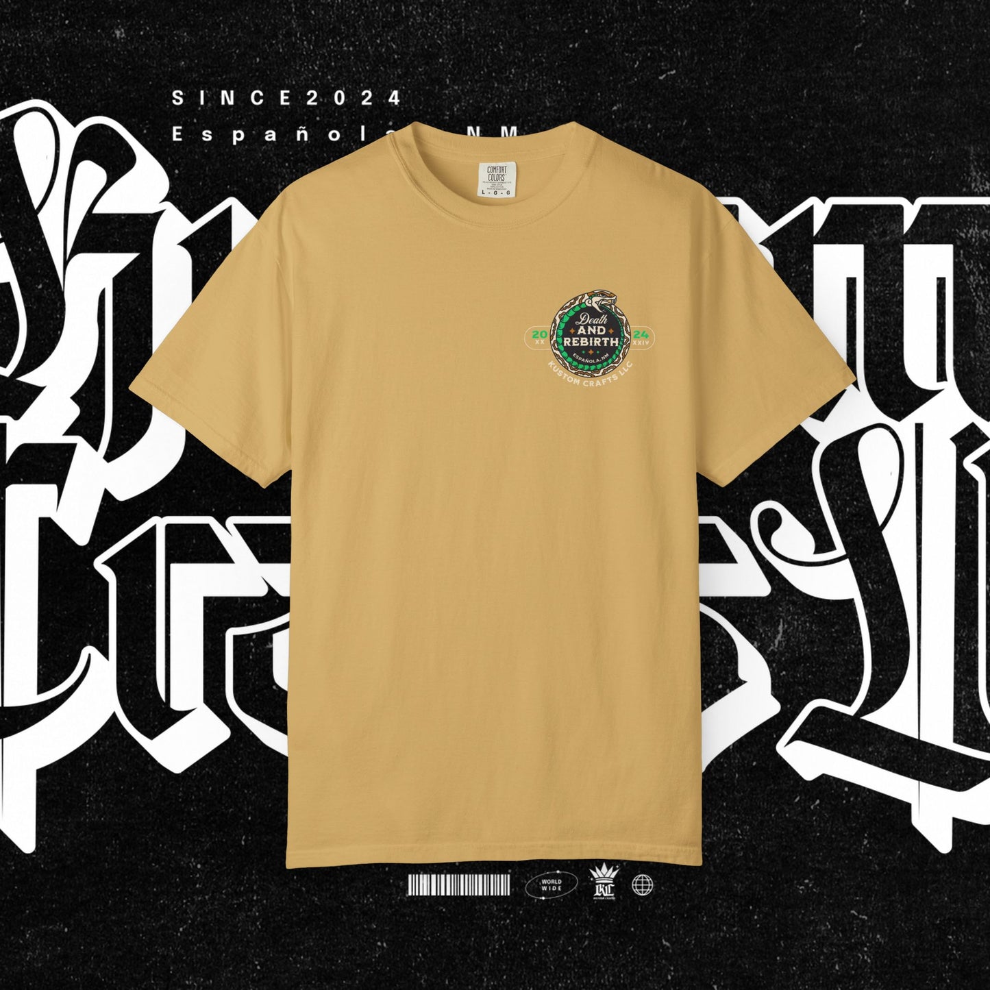 Death and Rebirth Snake Graphic Tee, Death Rebirth Unisex T-shirt, Streetwear Alternative Fashion, Serpent Design Shirt, Edgy Clothing
