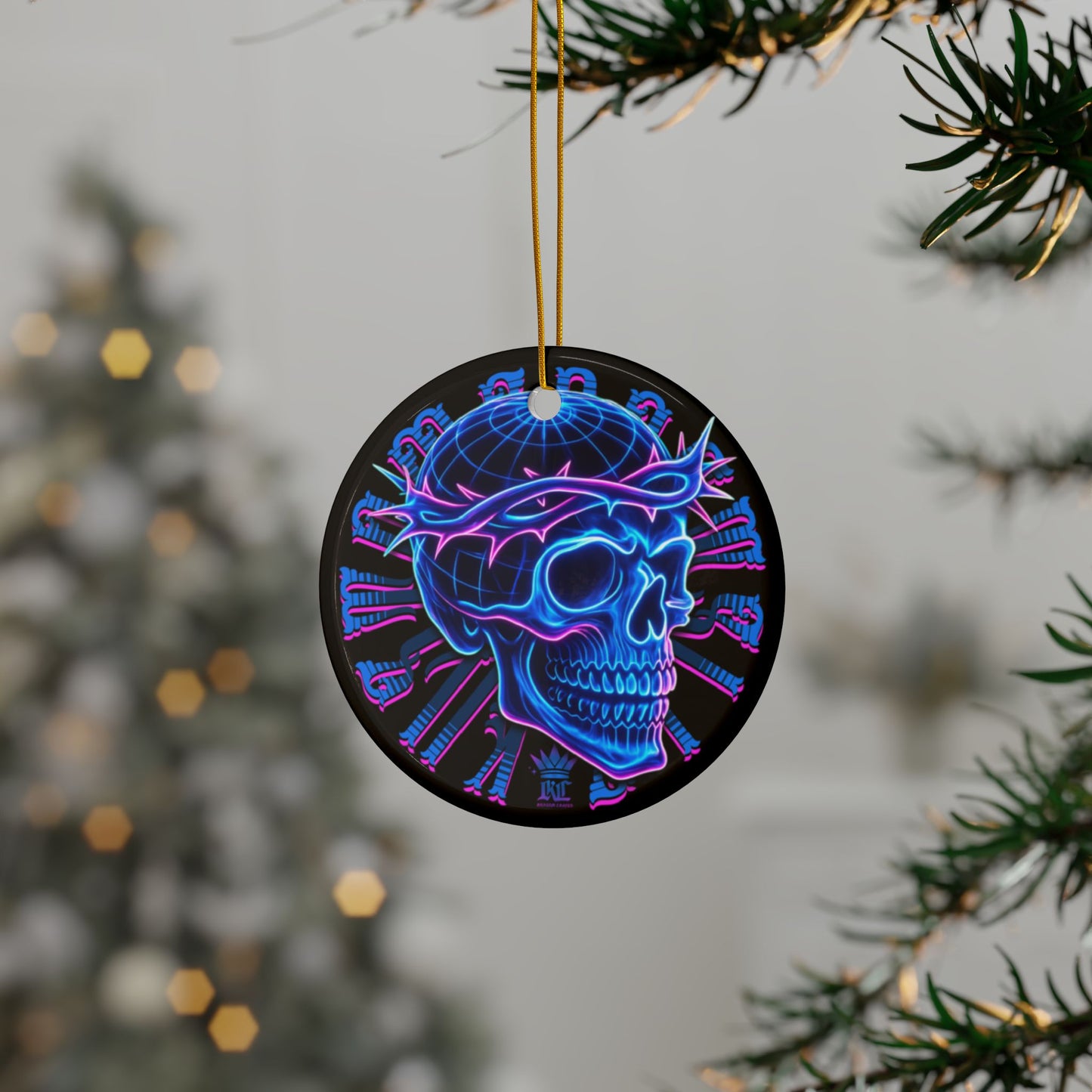 Ceramic Ornaments - Neon Crown of Thorns Ornament