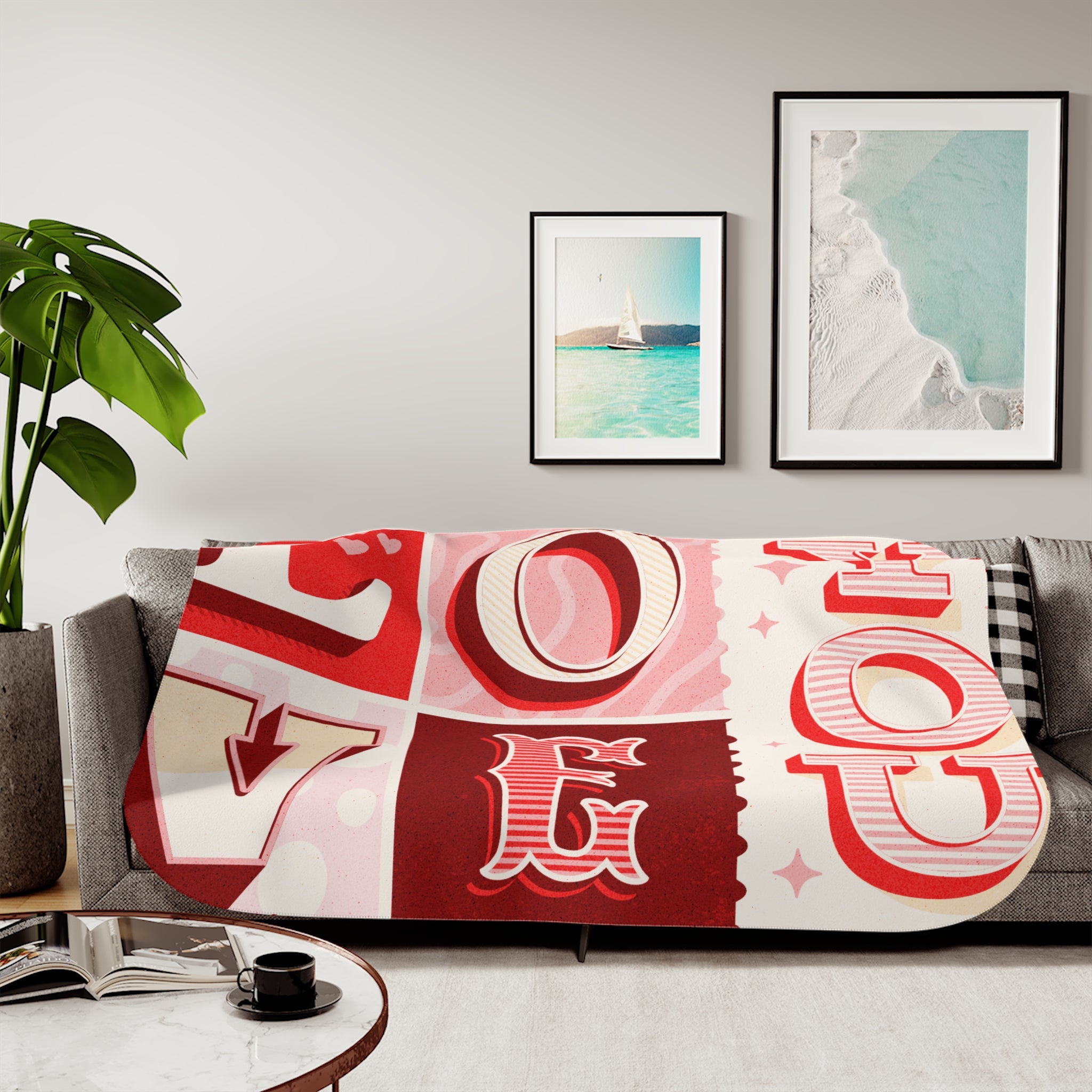 Love You - Sherpa Blanket