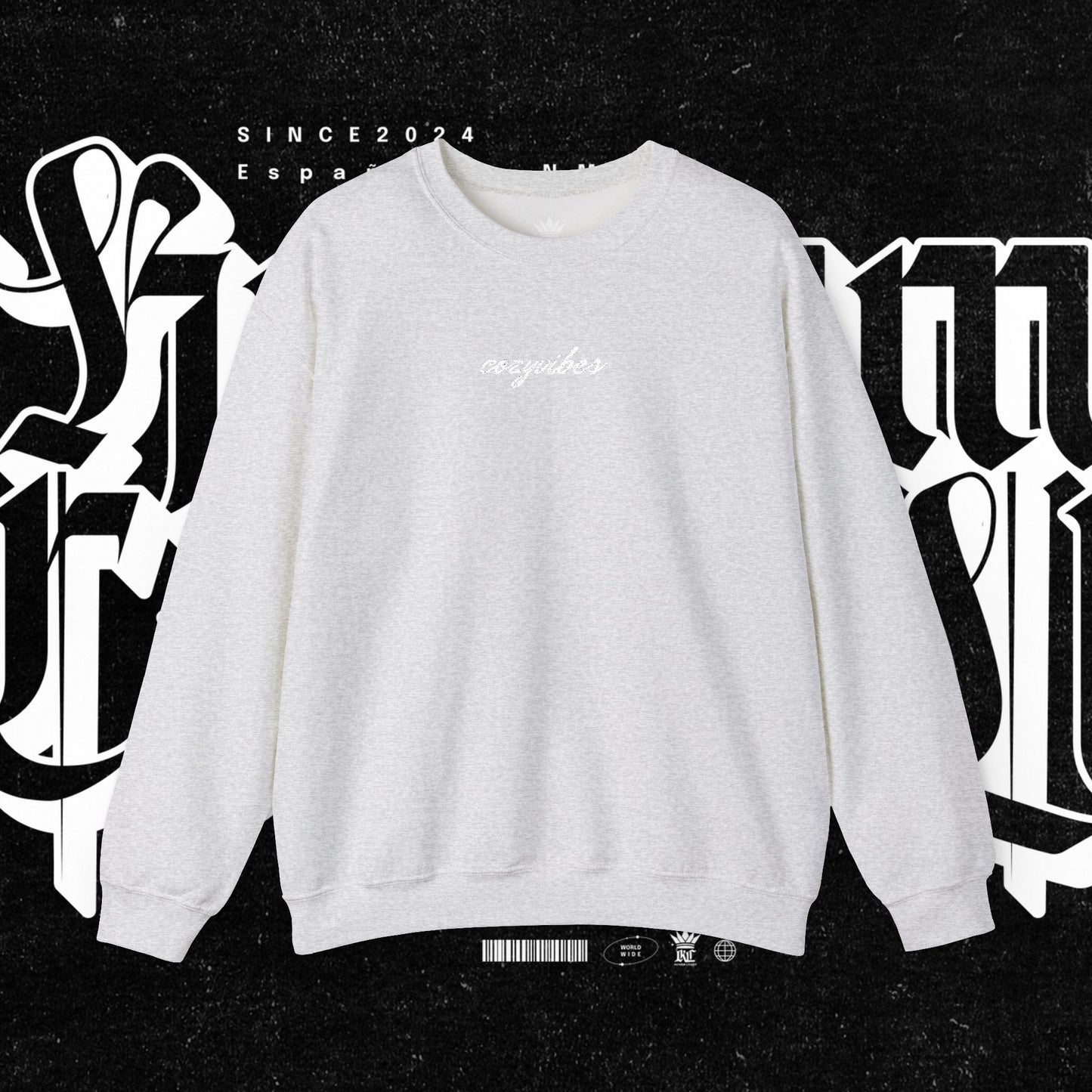 Cozy Vibes Embroidery Heavy Blend™ Crewneck Sweatshirt