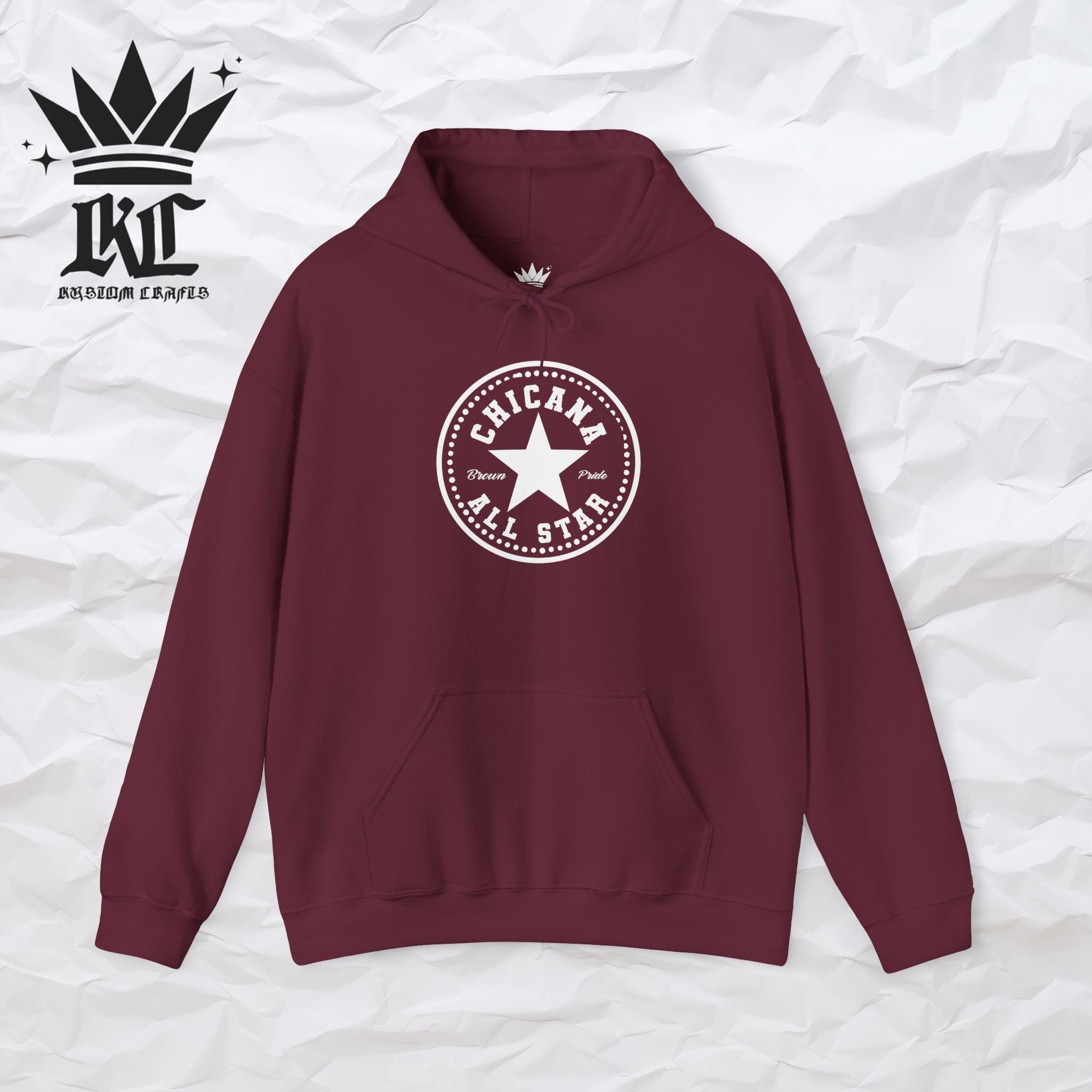 Chicana All Star Hoodie — Vintage Latina Pride Sweatshirt