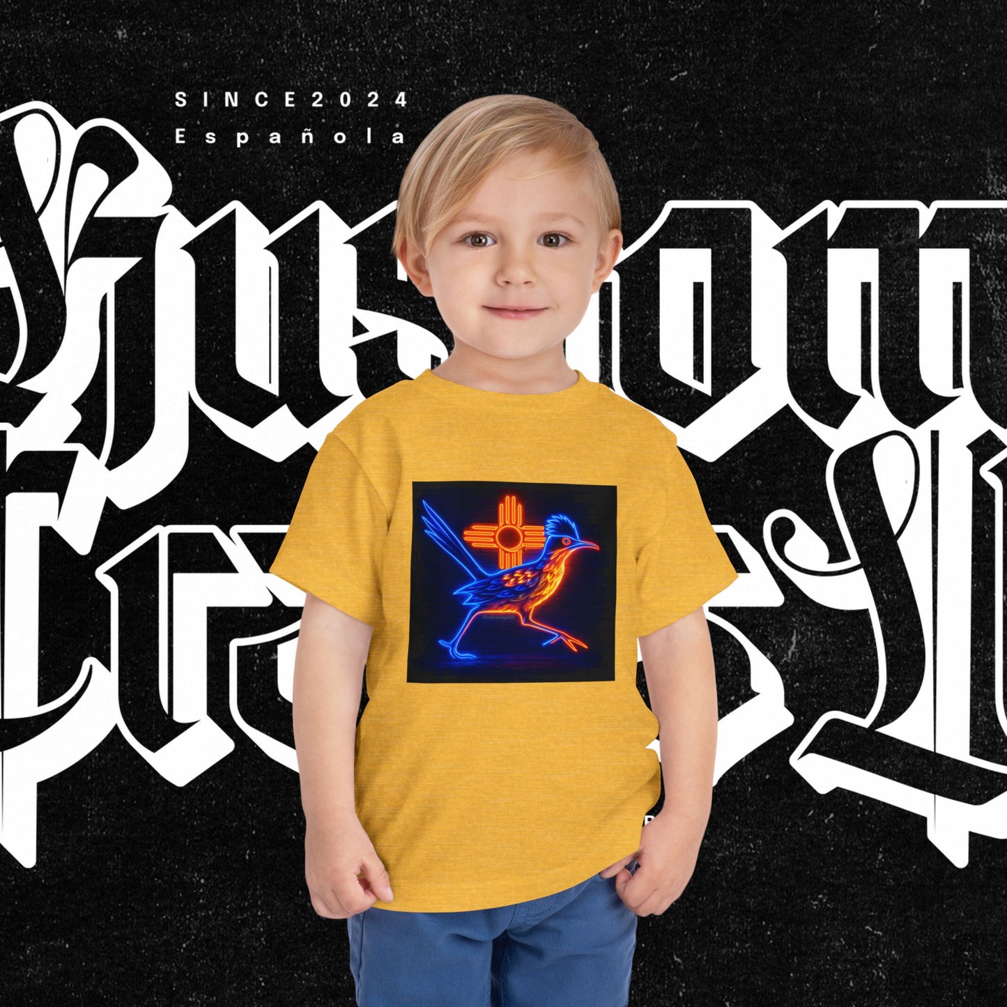 Neon Roadrunner New Mexico Design - Toddler Tee