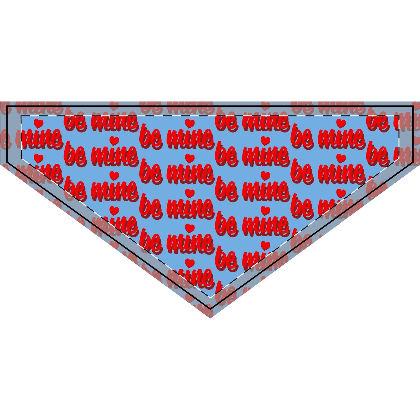 Be Mine Clip-on Pet Bandana, Cute Dog Accessories, Pet Gifts for Valentine's Day, Adjustable Pet Wear, Holiday Pet Fashion