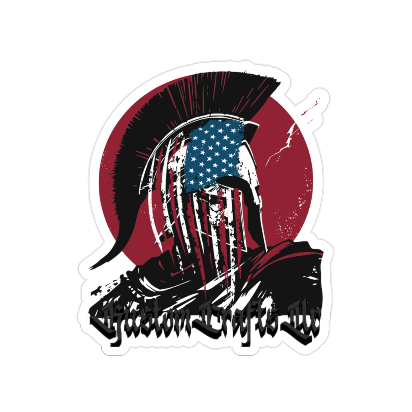 Patriotic Spartan Stickers - Outdoor Die-Cut Decals for Cars, Bumpers, Laptops, Celebrations, Gifts