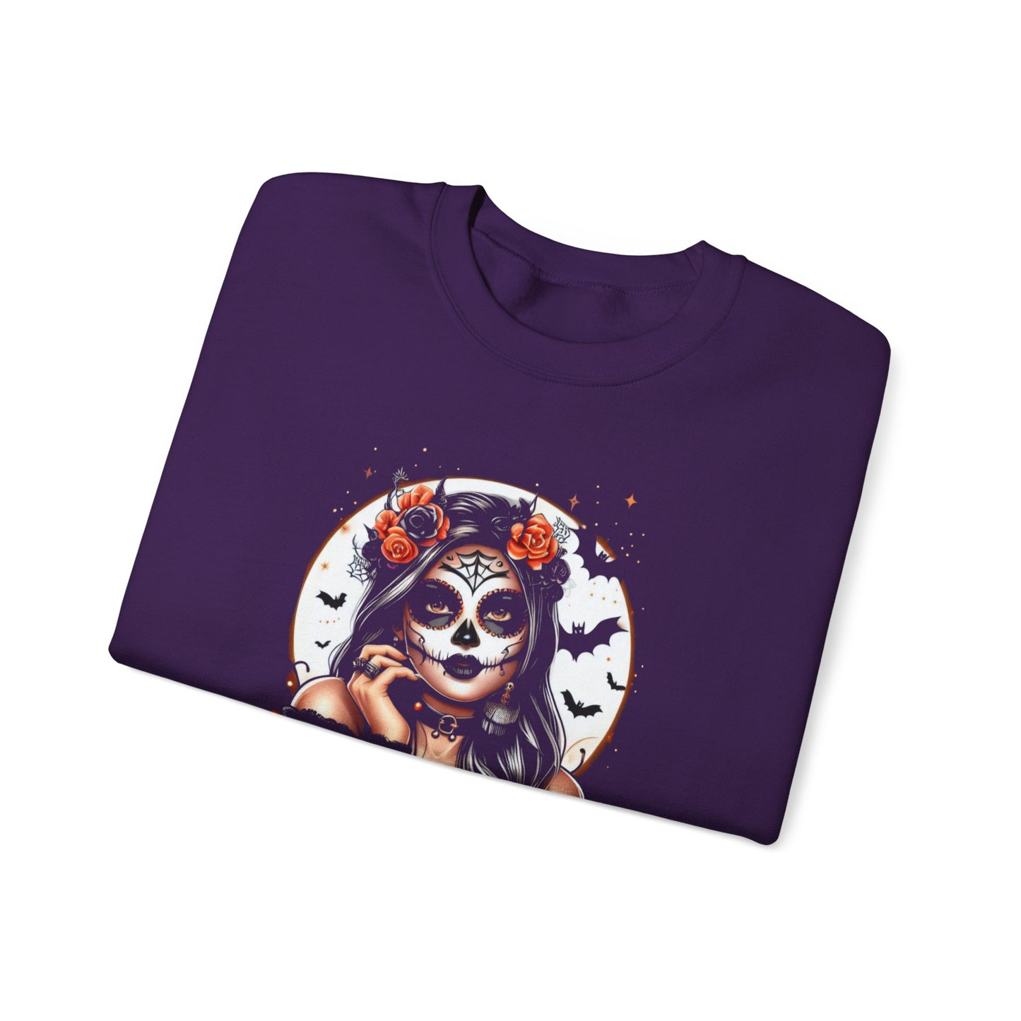 Halloween Vibes Crewneck Sweatshirt, Spooky Sweatshirt, Skull Sweatshirt, Pumpkin Sweatshirt, Autumn Style, Unisex Gift