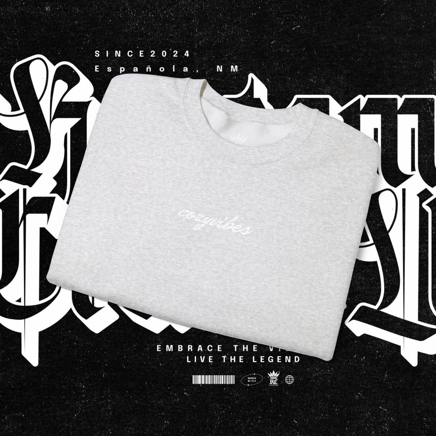 Cozy Vibes Embroidery Heavy Blend™ Crewneck Sweatshirt