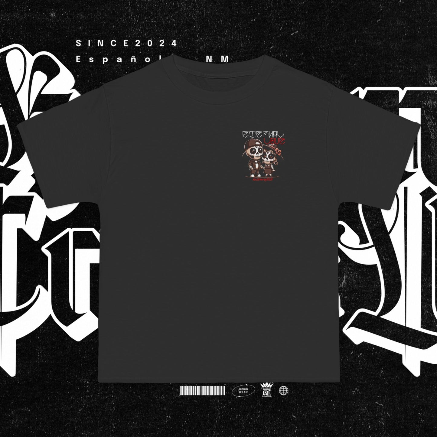 Eternal Love T-Shirt | Day of the Dead Tee, Apparel, Gift for Lovers, Couple's Clothing, Unique Graphic Tee