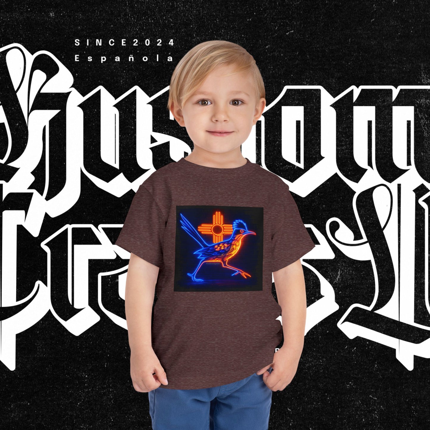 Neon Roadrunner New Mexico Design - Toddler Tee