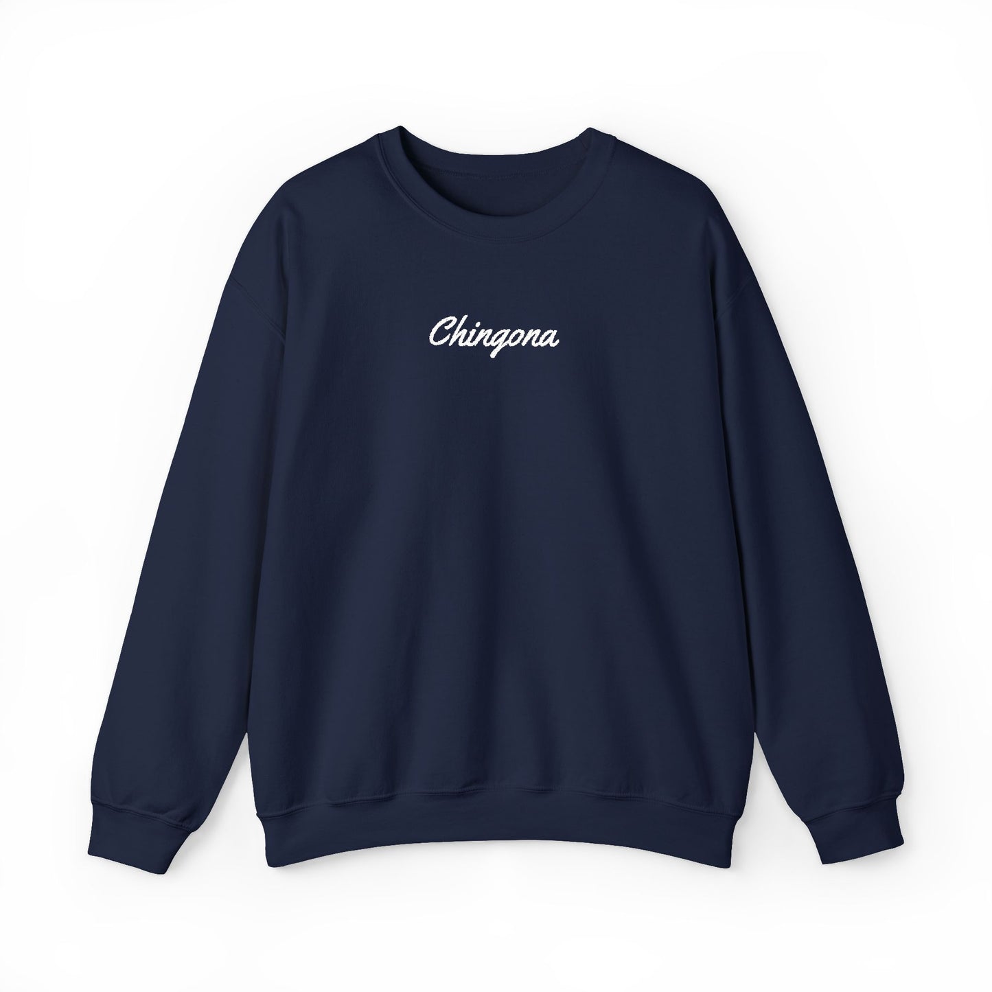 Chingona Embroidery  Heavy Blend Crewneck Sweatshirt