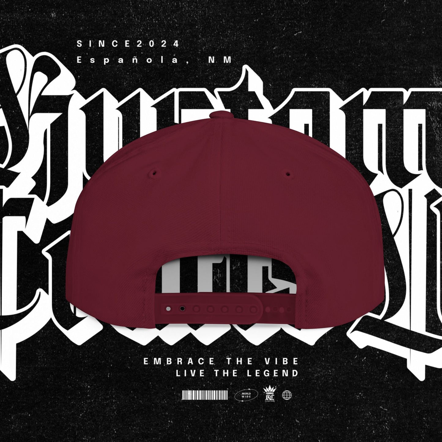 Custom Flat Bill Snapback Hat | Embrace the Vibe, Live the Legend | Perfect for Streetwear, Festivals, Casual Outings, Gifts