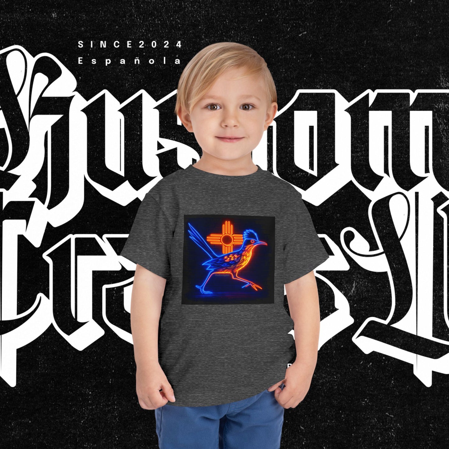 Neon Roadrunner New Mexico Design - Toddler Tee