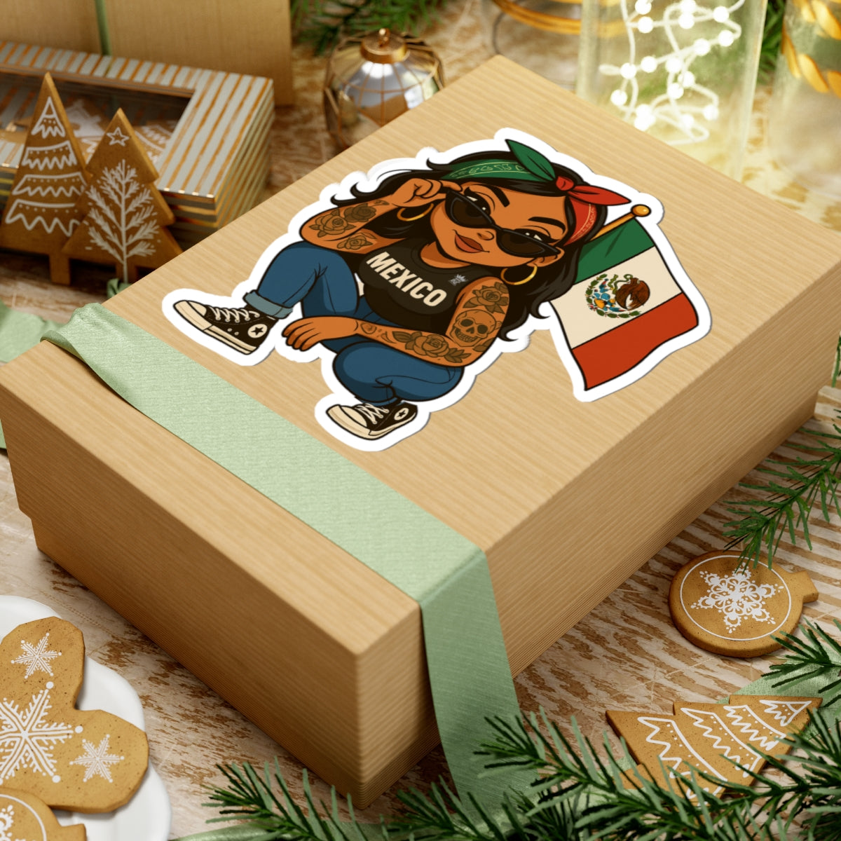 Mexican Pride Kiss-Cut Stickers, Aesthetic Laptop Stickers, Cultural Decor, Unique Gifts for Her, Festival Accessories