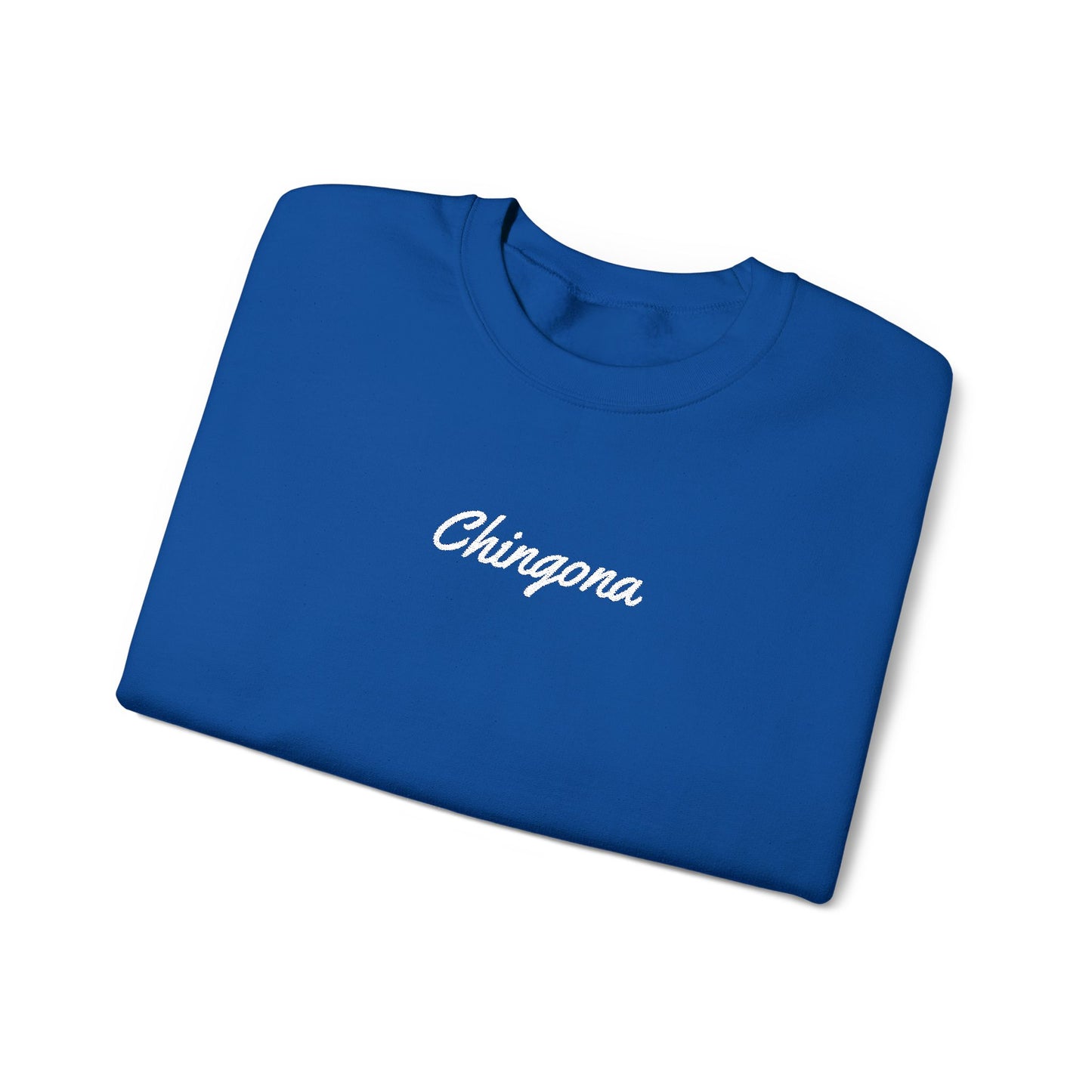Chingona Embroidery  Heavy Blend Crewneck Sweatshirt