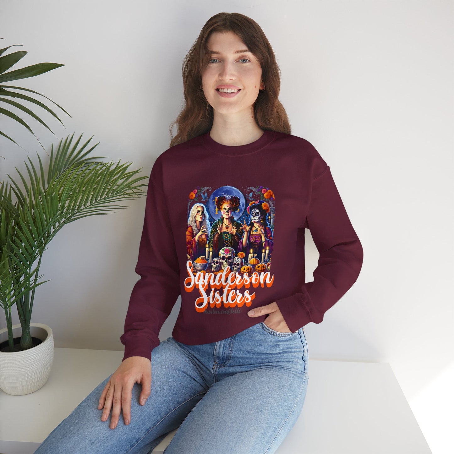 Sanderson Sisters Crewneck Sweatshirt, Halloween Sweatshirt, Casual Fall Fashion, Unisex Sweater, Art Print Sweatshirt