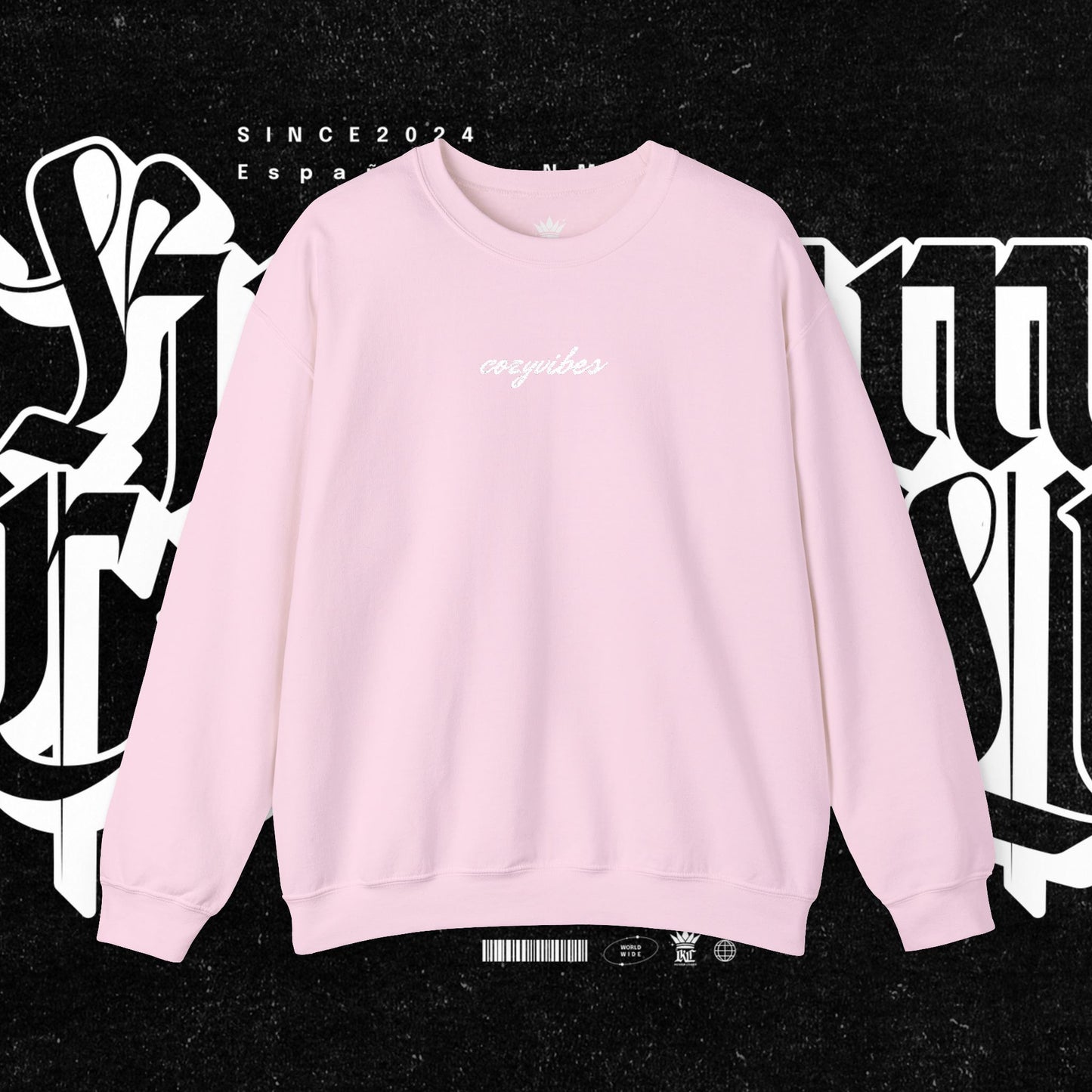 Cozy Vibes Embroidery Heavy Blend™ Crewneck Sweatshirt